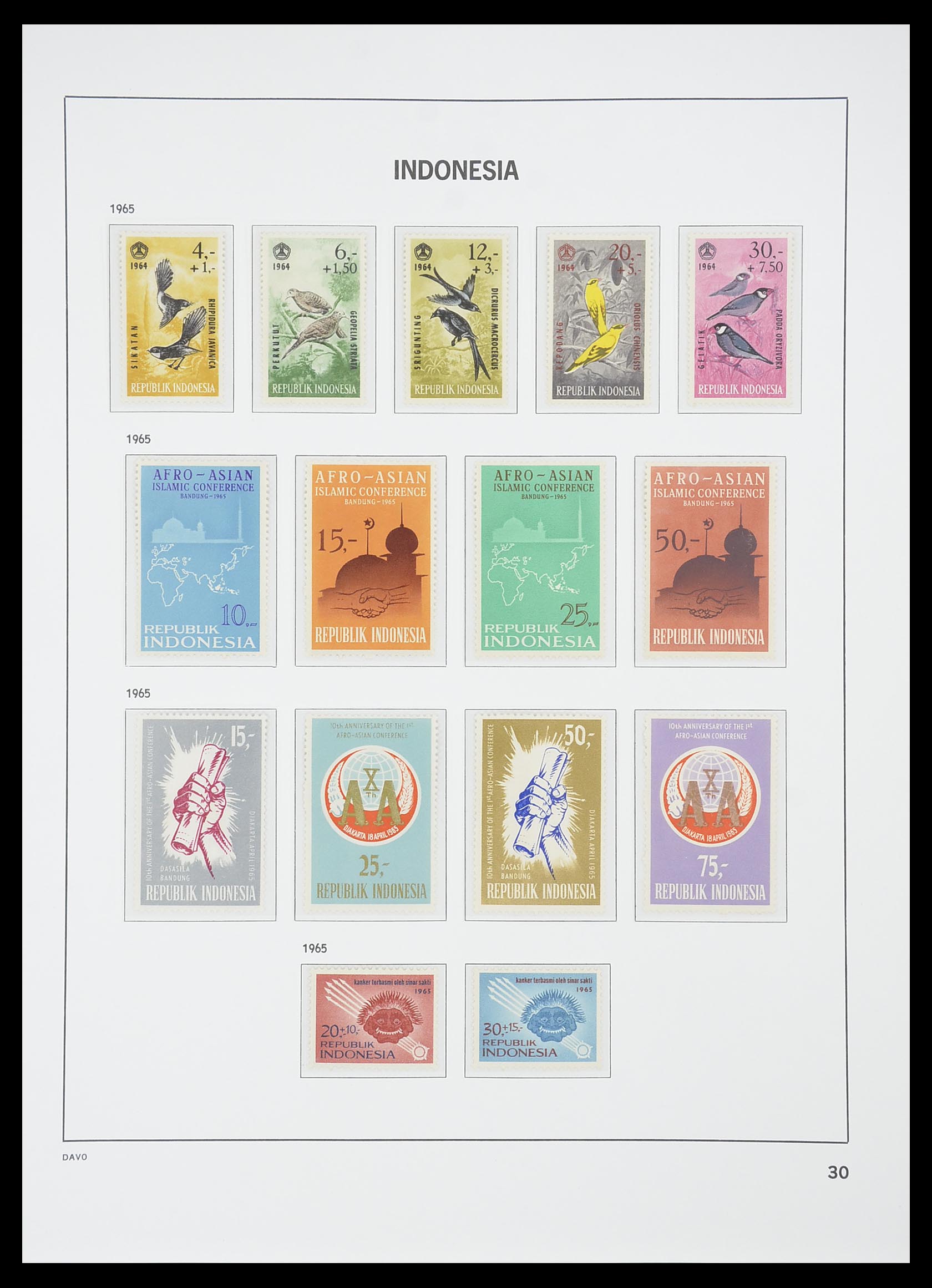 33777 032 - Postzegelverzameling 33777 Indonesië 1949-1969.