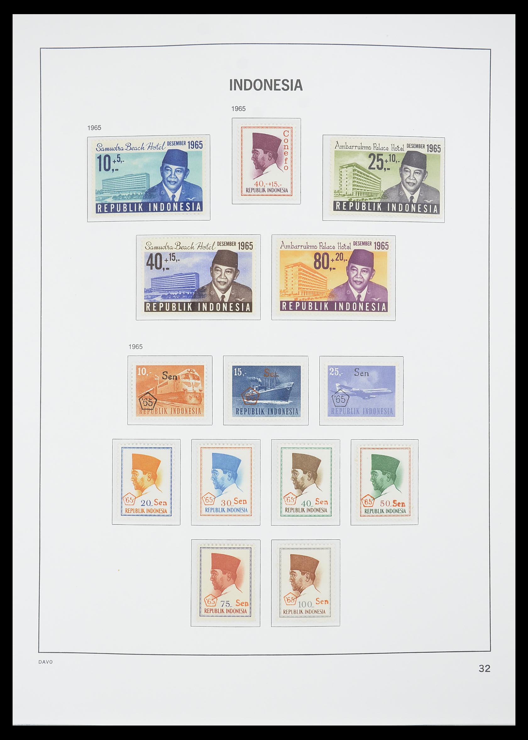 33777 034 - Stamp collection 33777 Indonesia 1949-1969.