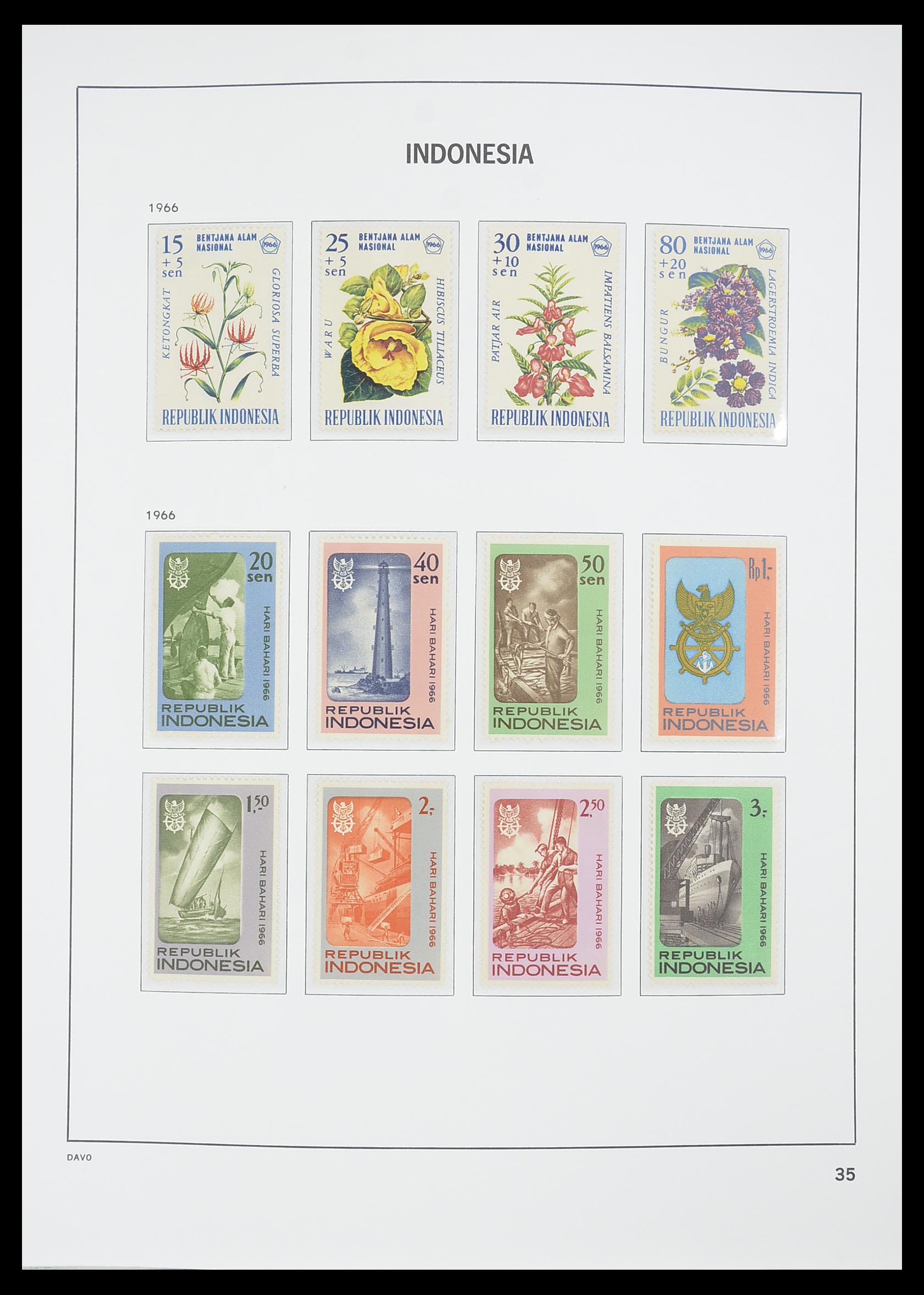 33777 037 - Postzegelverzameling 33777 Indonesië 1949-1969.