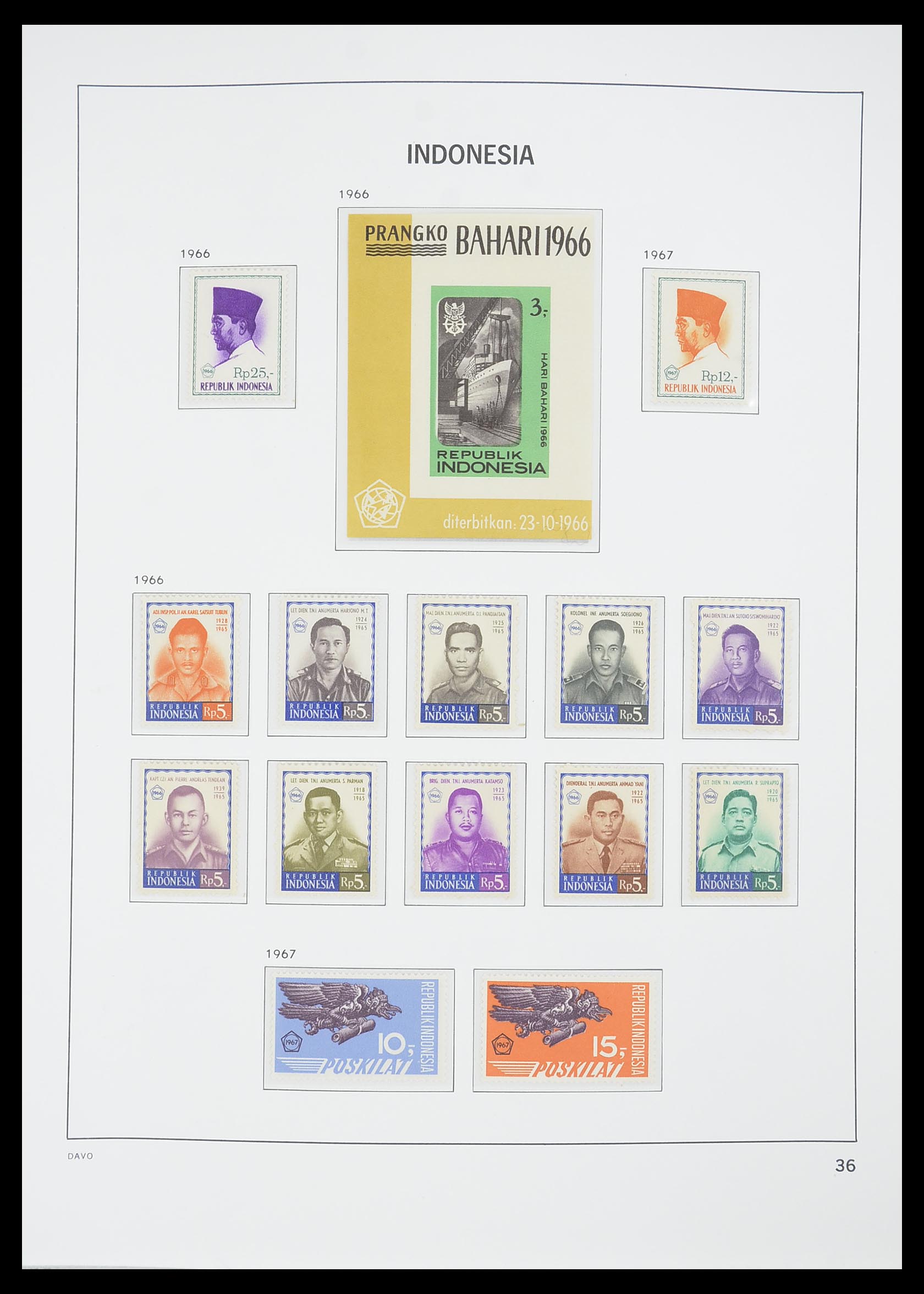 33777 038 - Postzegelverzameling 33777 Indonesië 1949-1969.