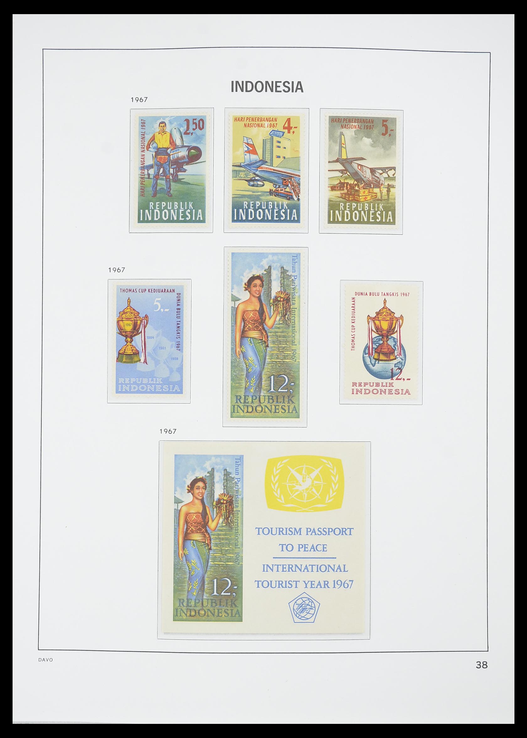 33777 040 - Postzegelverzameling 33777 Indonesië 1949-1969.