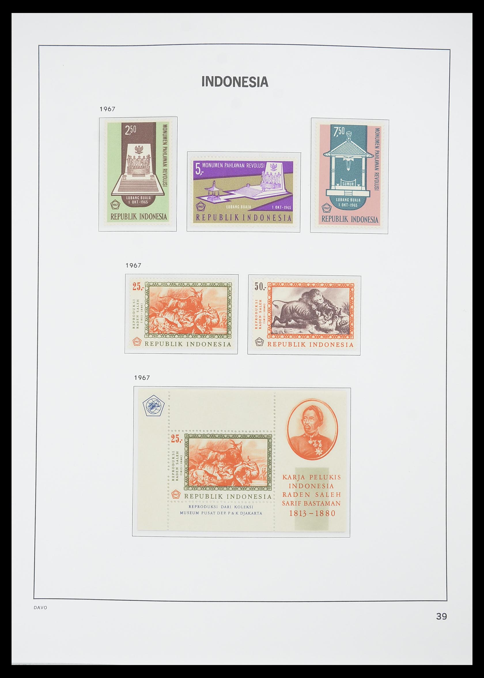 33777 041 - Postzegelverzameling 33777 Indonesië 1949-1969.