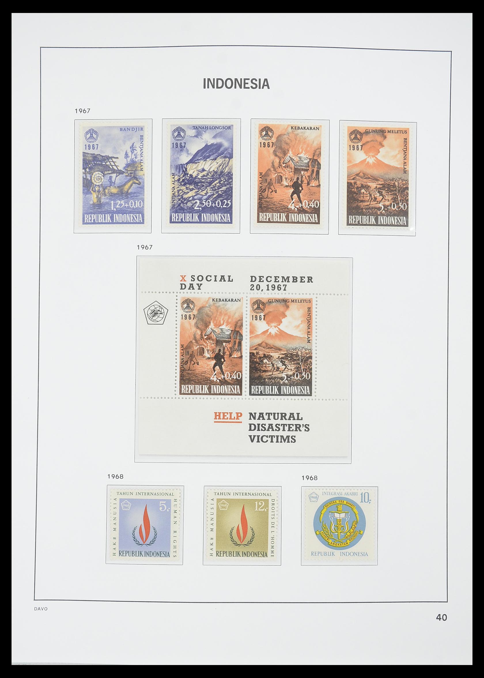33777 042 - Postzegelverzameling 33777 Indonesië 1949-1969.