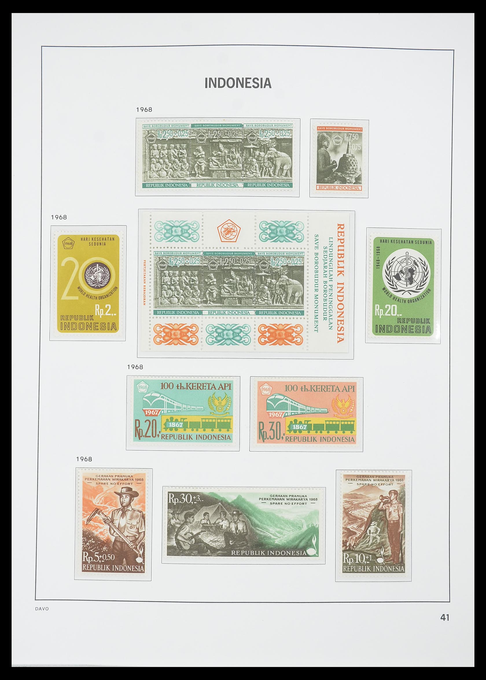 33777 043 - Postzegelverzameling 33777 Indonesië 1949-1969.