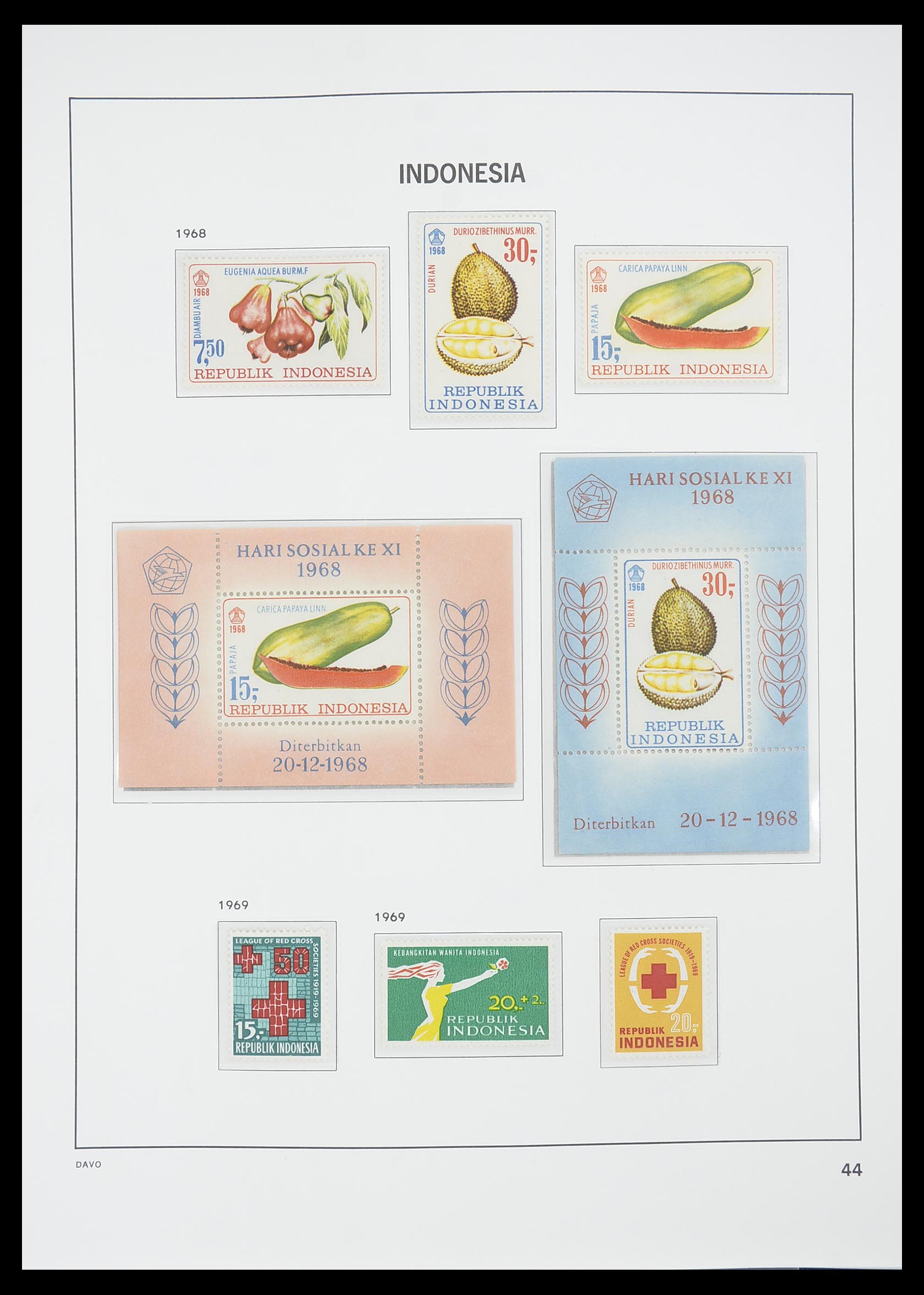 33777 046 - Postzegelverzameling 33777 Indonesië 1949-1969.