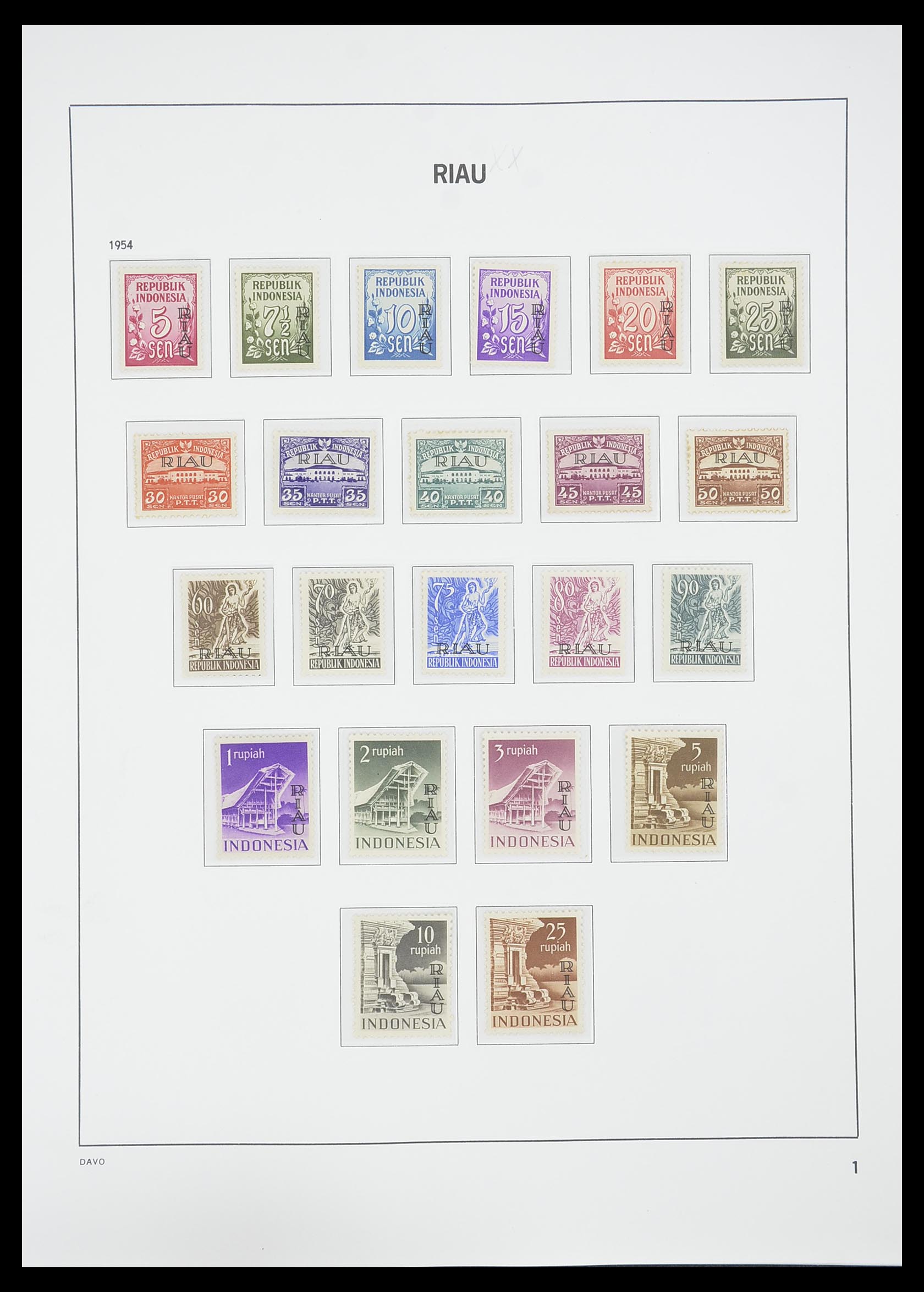 33777 053 - Postzegelverzameling 33777 Indonesië 1949-1969.