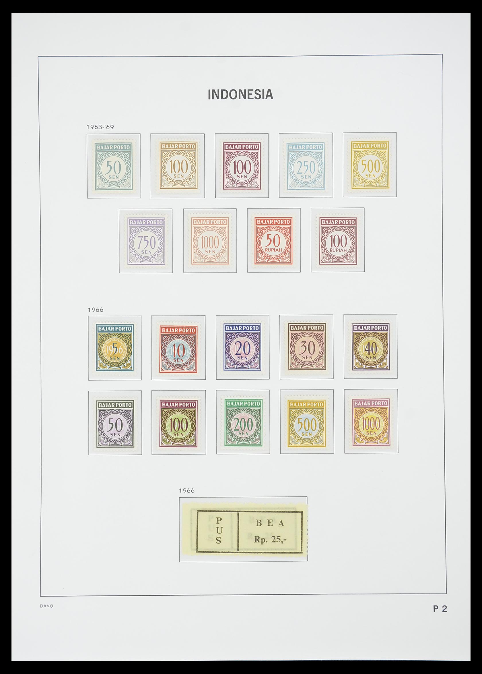 33777 056 - Postzegelverzameling 33777 Indonesië 1949-1969.