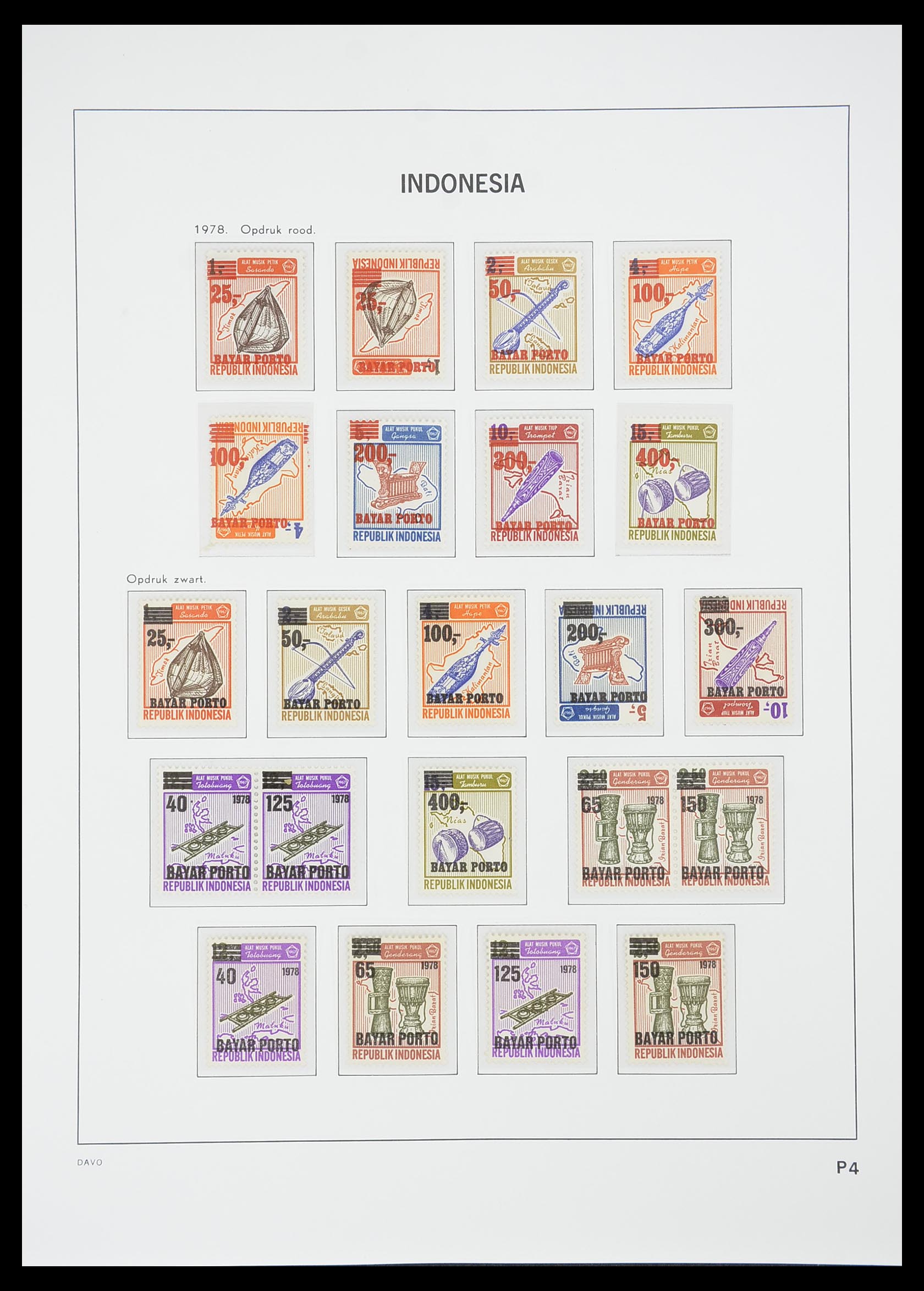 33777 058 - Postzegelverzameling 33777 Indonesië 1949-1969.