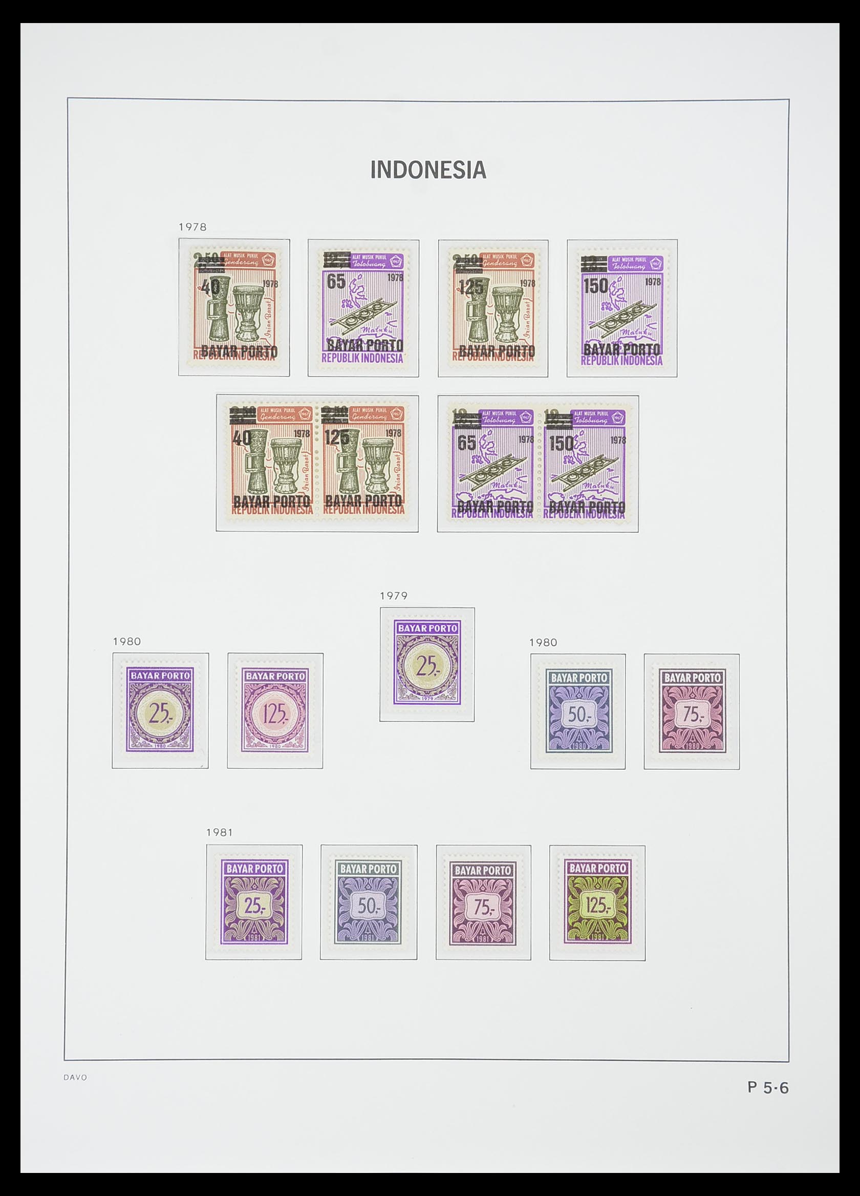 33777 059 - Postzegelverzameling 33777 Indonesië 1949-1969.