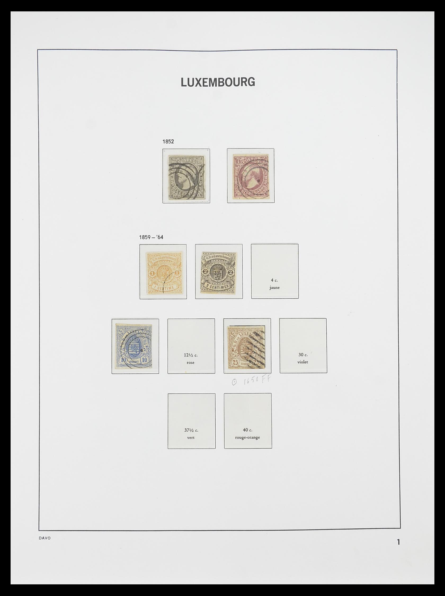 33778 001 - Stamp collection 33778 Luxembourg 1852-1992.