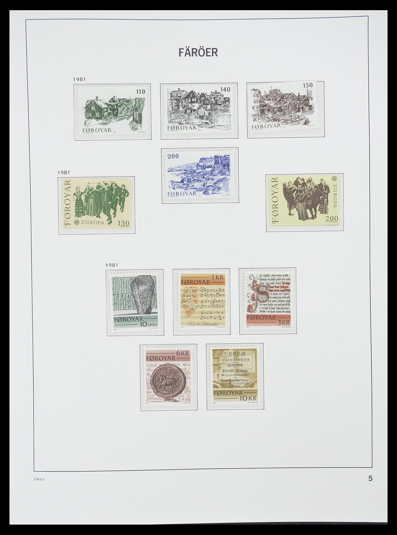 33779 005 - Postzegelverzameling 33779 Faeroer 1975-2006.