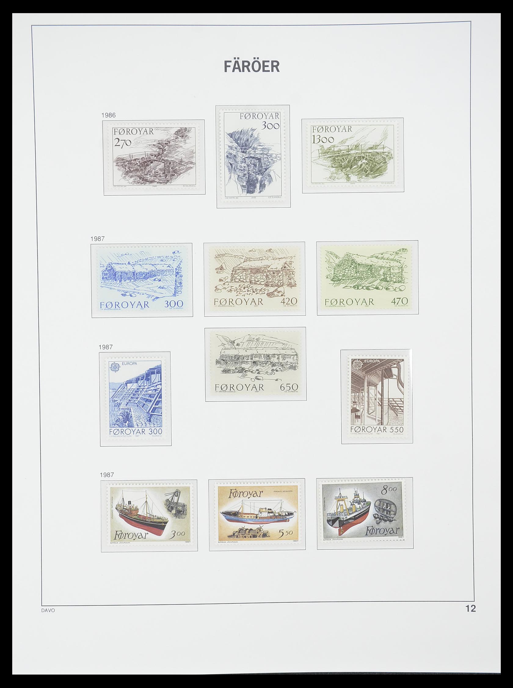 33779 012 - Postzegelverzameling 33779 Faeroer 1975-2006.
