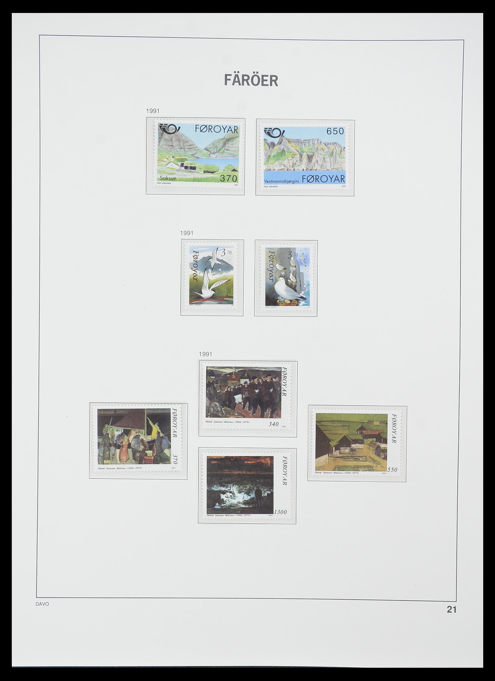 33779 021 - Postzegelverzameling 33779 Faeroer 1975-2006.