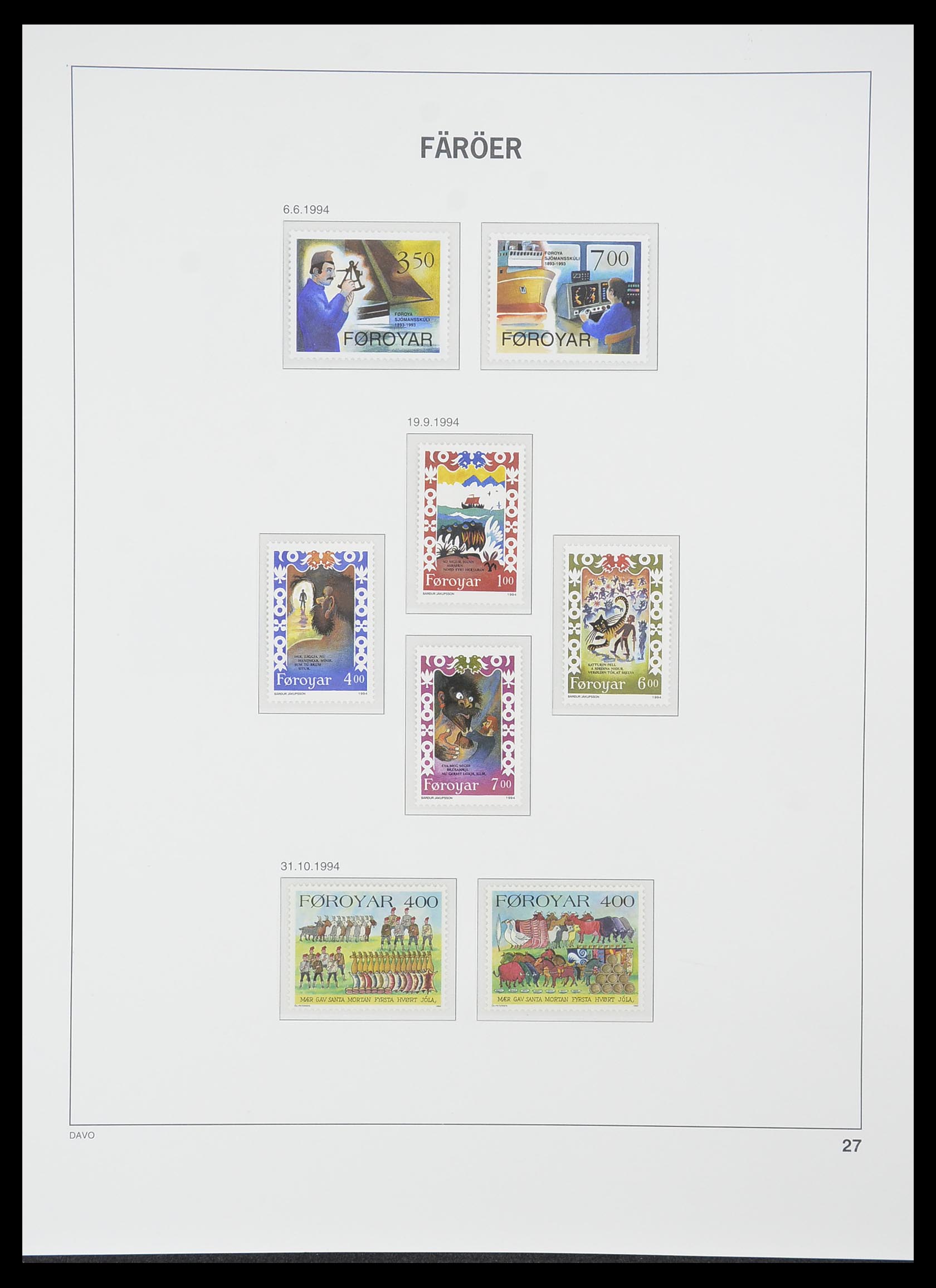 33779 027 - Postzegelverzameling 33779 Faeroer 1975-2006.
