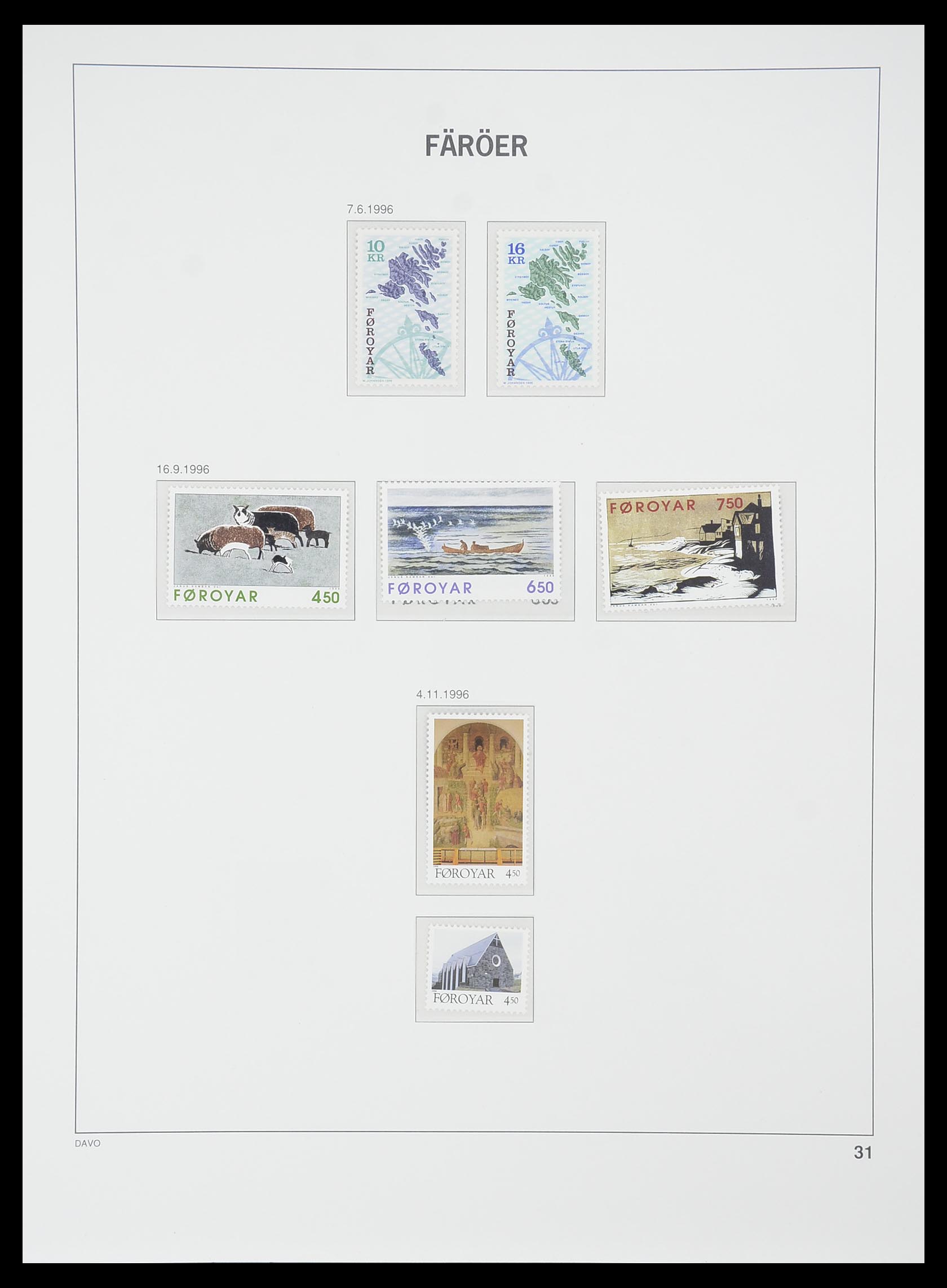 33779 031 - Postzegelverzameling 33779 Faeroer 1975-2006.