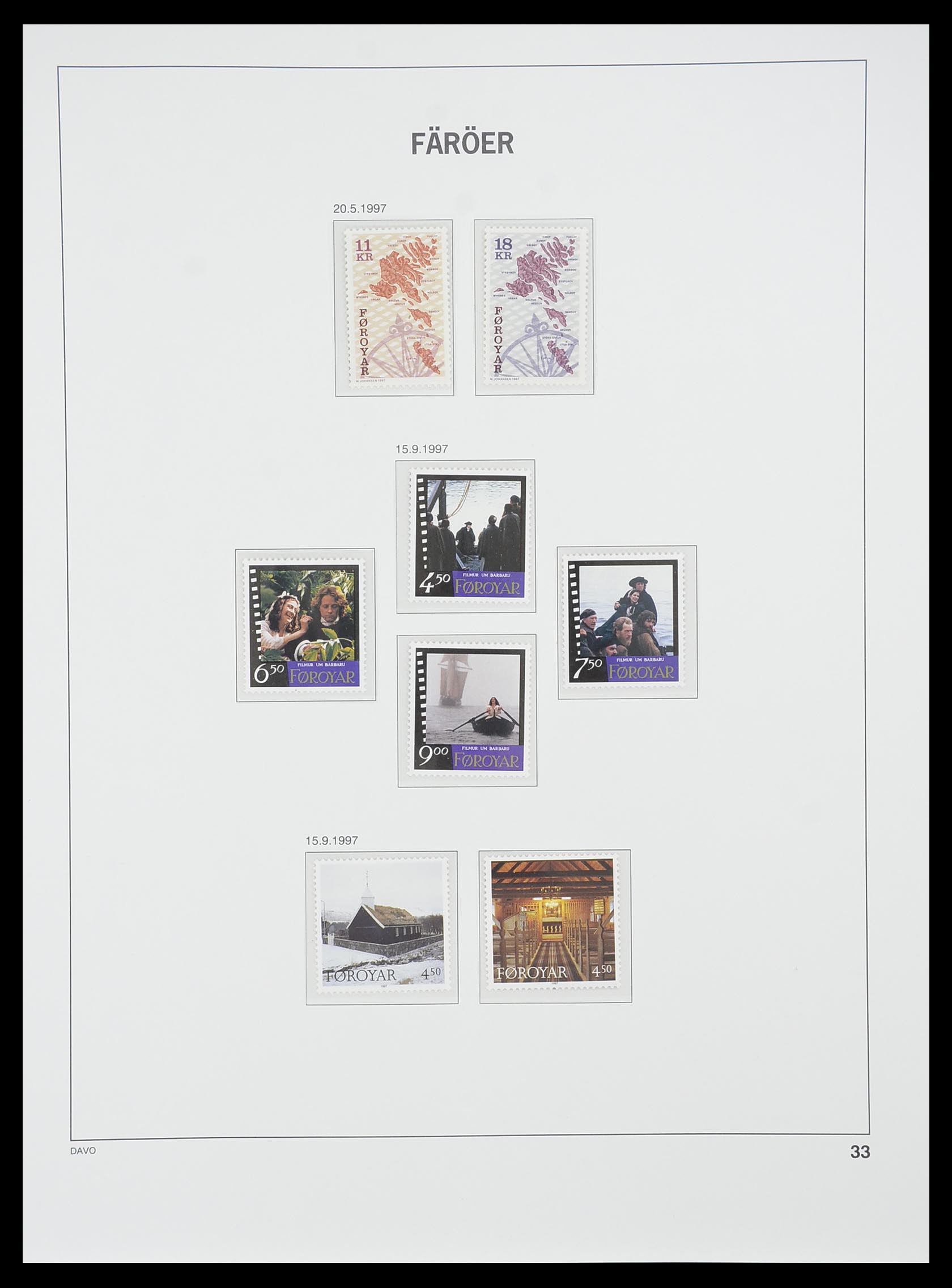 33779 033 - Postzegelverzameling 33779 Faeroer 1975-2006.