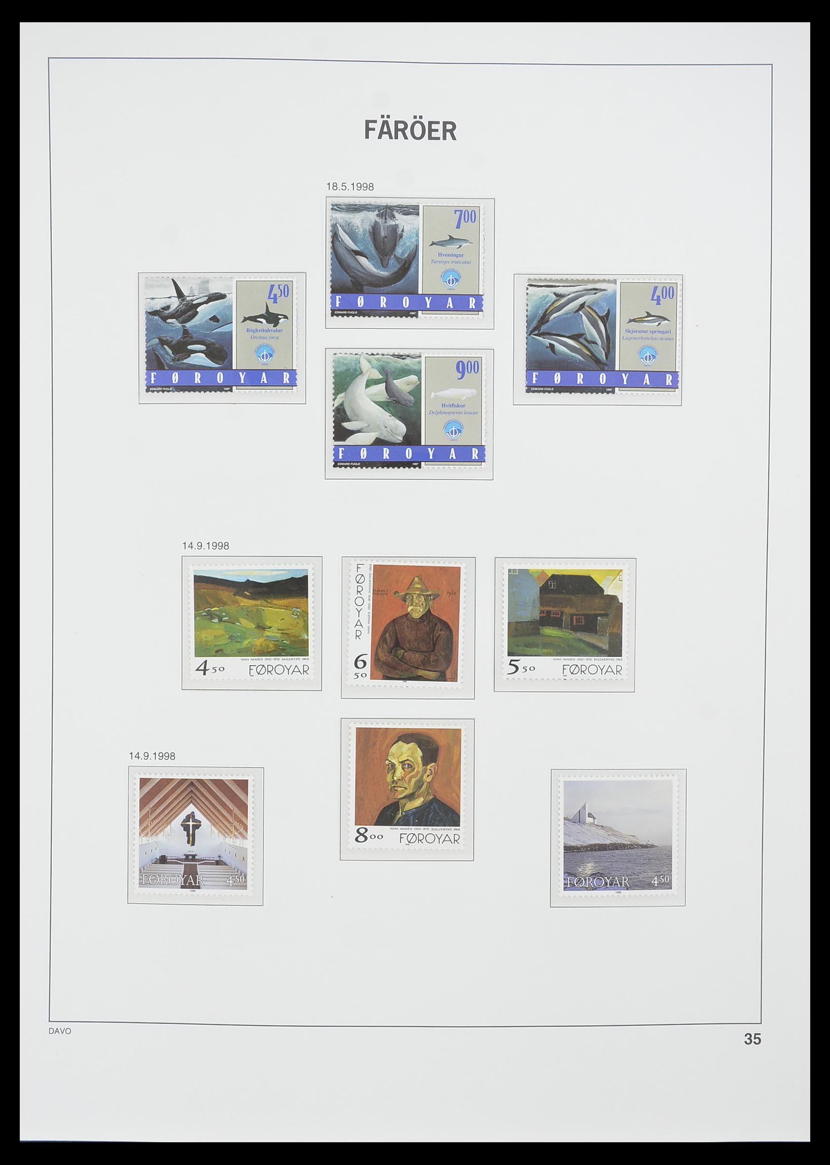 33779 035 - Postzegelverzameling 33779 Faeroer 1975-2006.