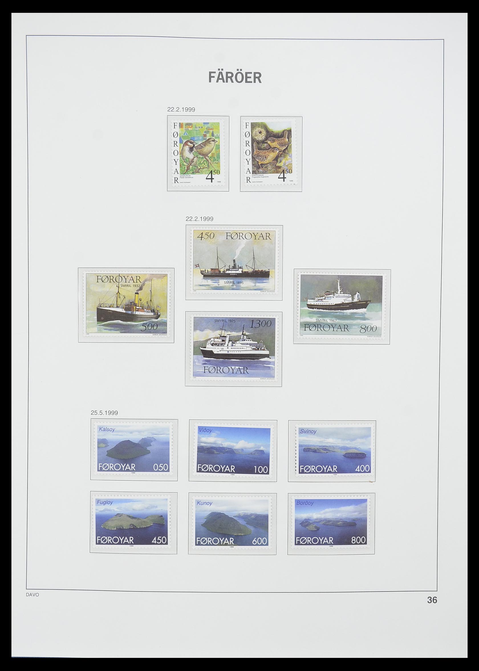 33779 036 - Postzegelverzameling 33779 Faeroer 1975-2006.