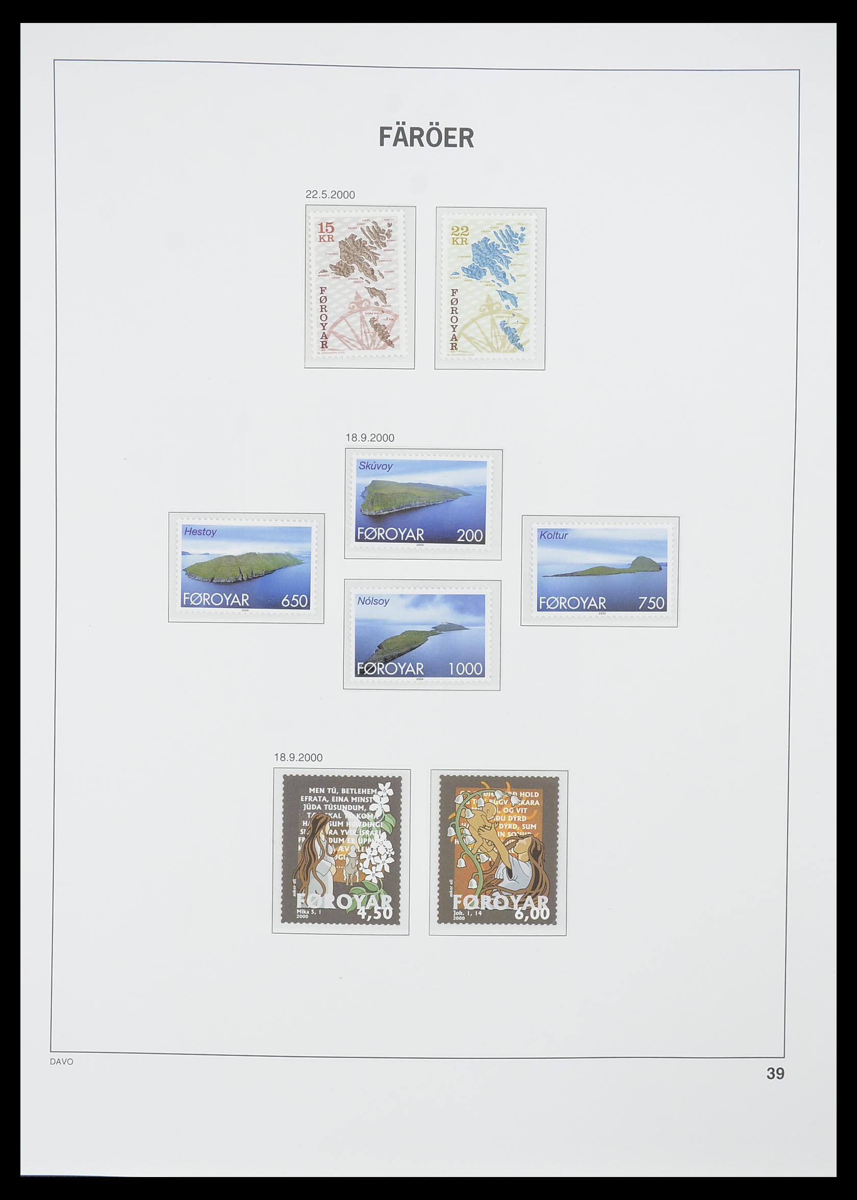 33779 039 - Postzegelverzameling 33779 Faeroer 1975-2006.
