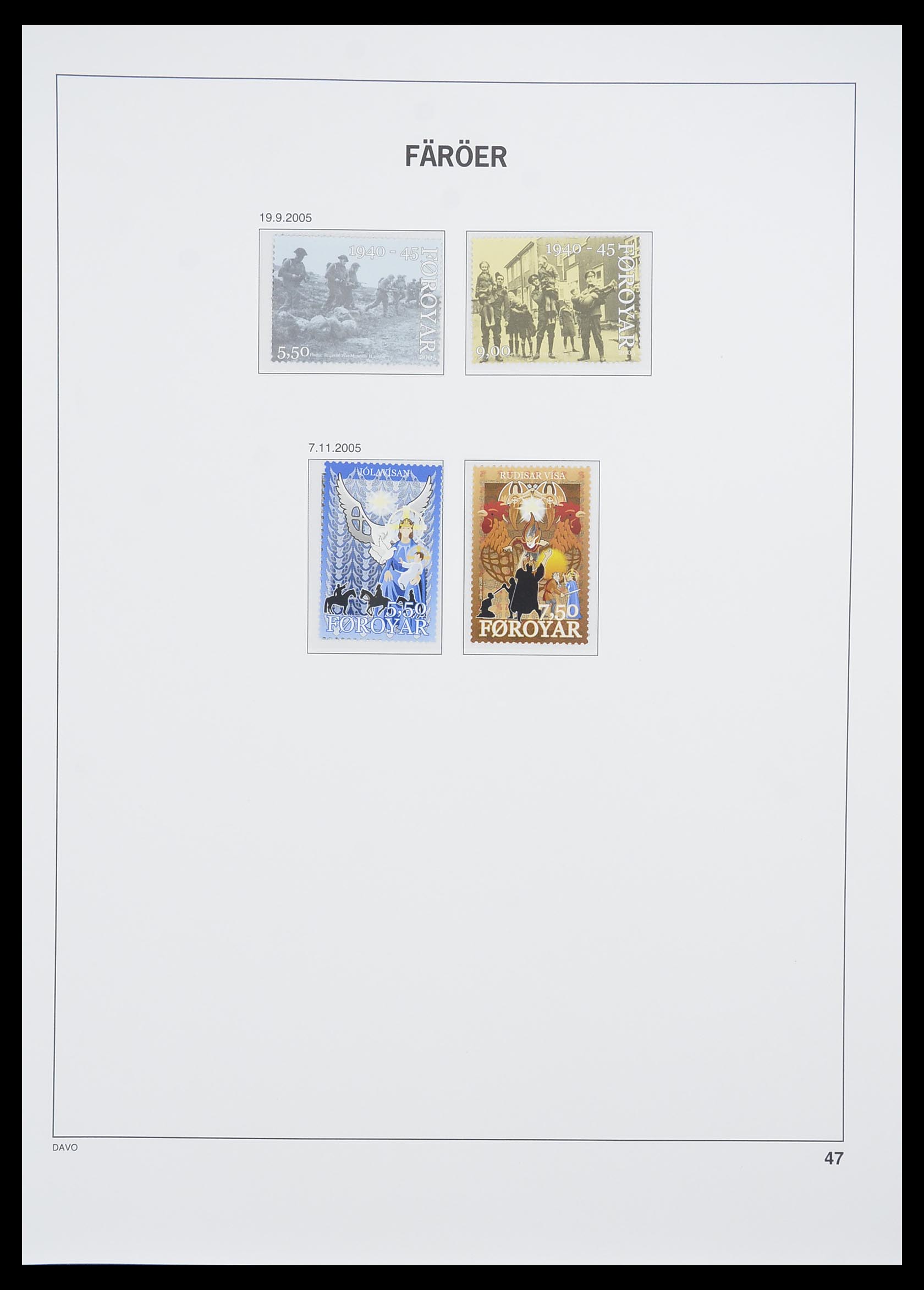 33779 047 - Postzegelverzameling 33779 Faeroer 1975-2006.