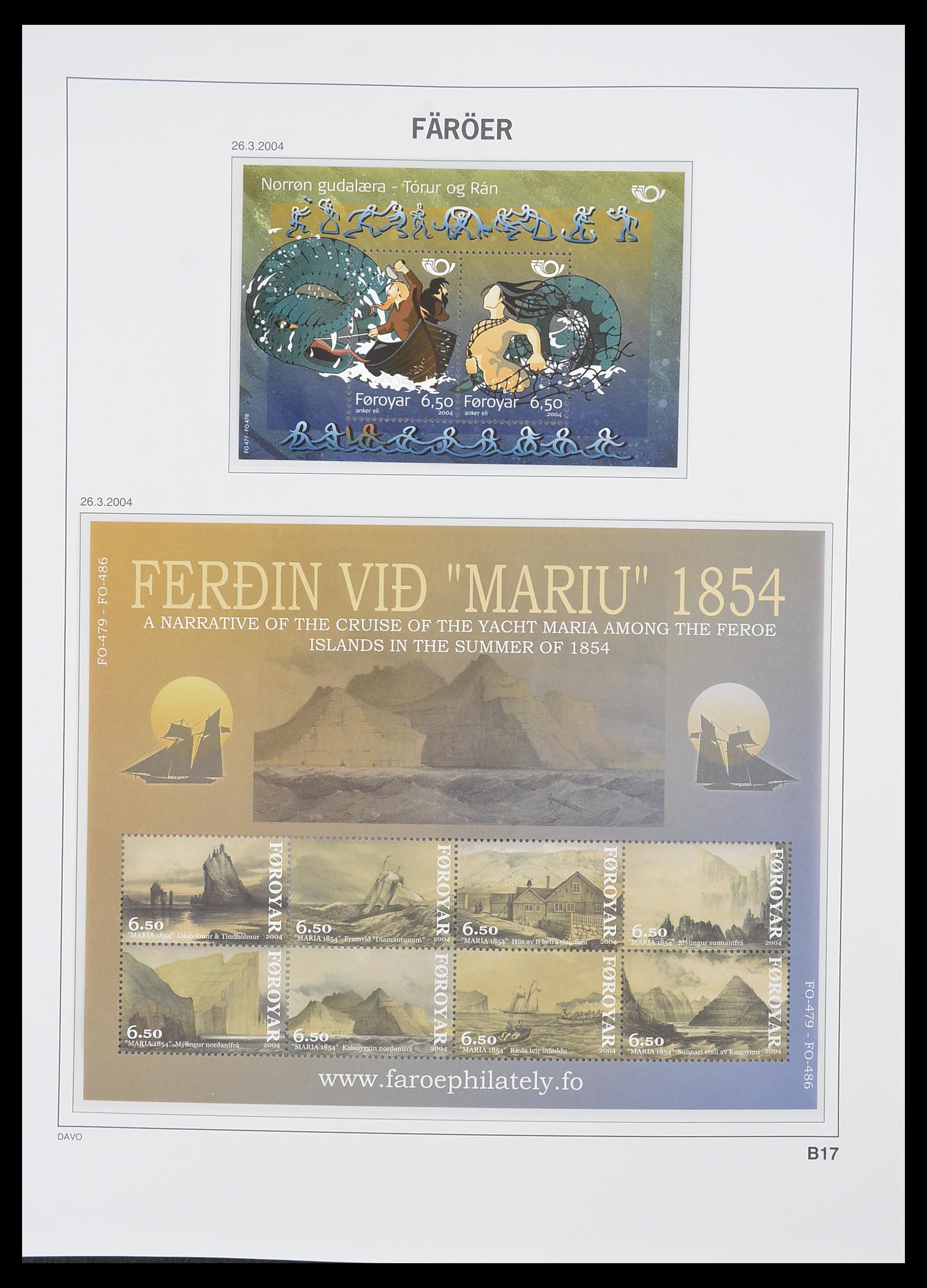 33779 064 - Postzegelverzameling 33779 Faeroer 1975-2006.