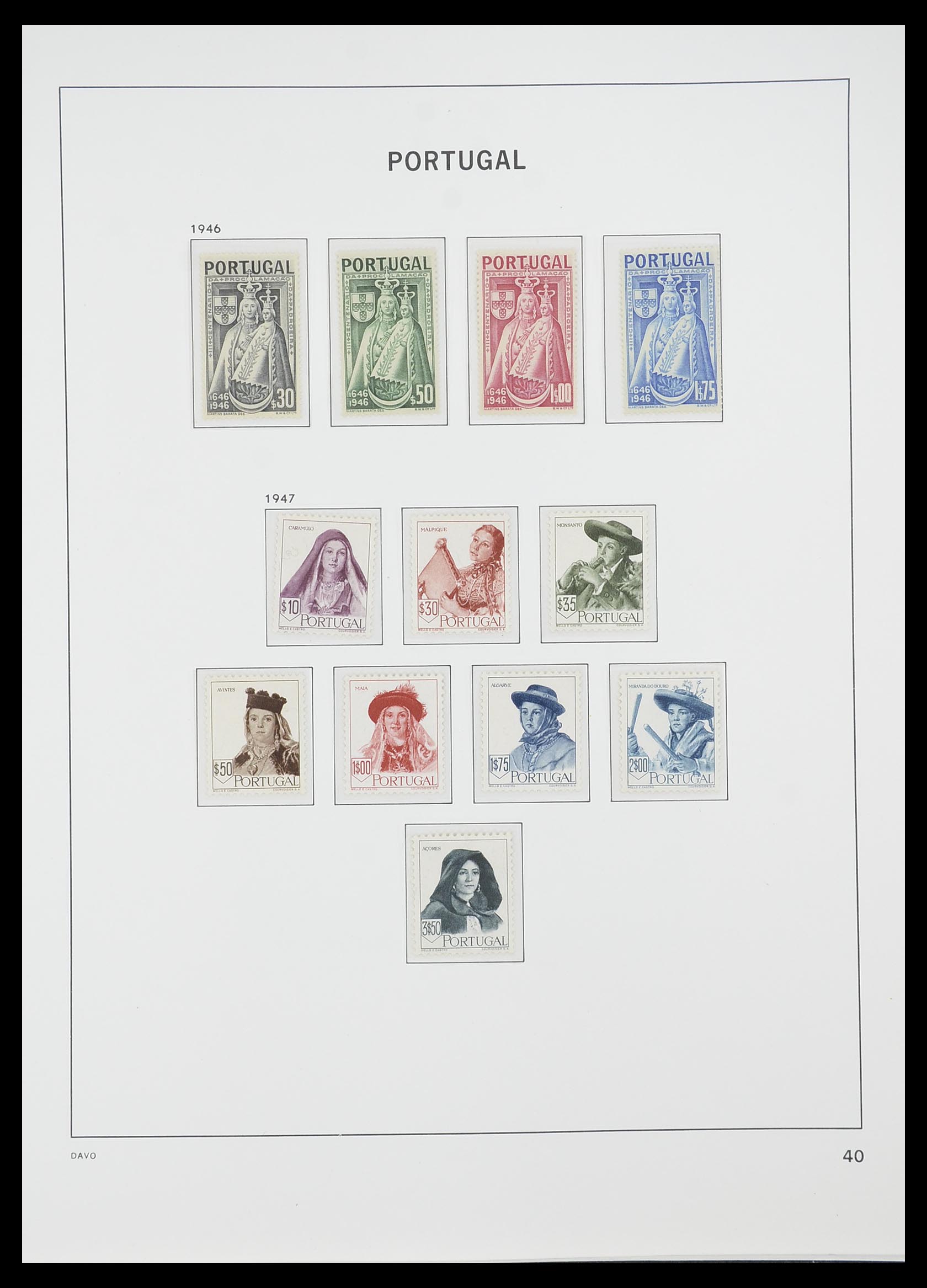 33780 008 - Postzegelverzameling 33780 Portugal 1945-2010.