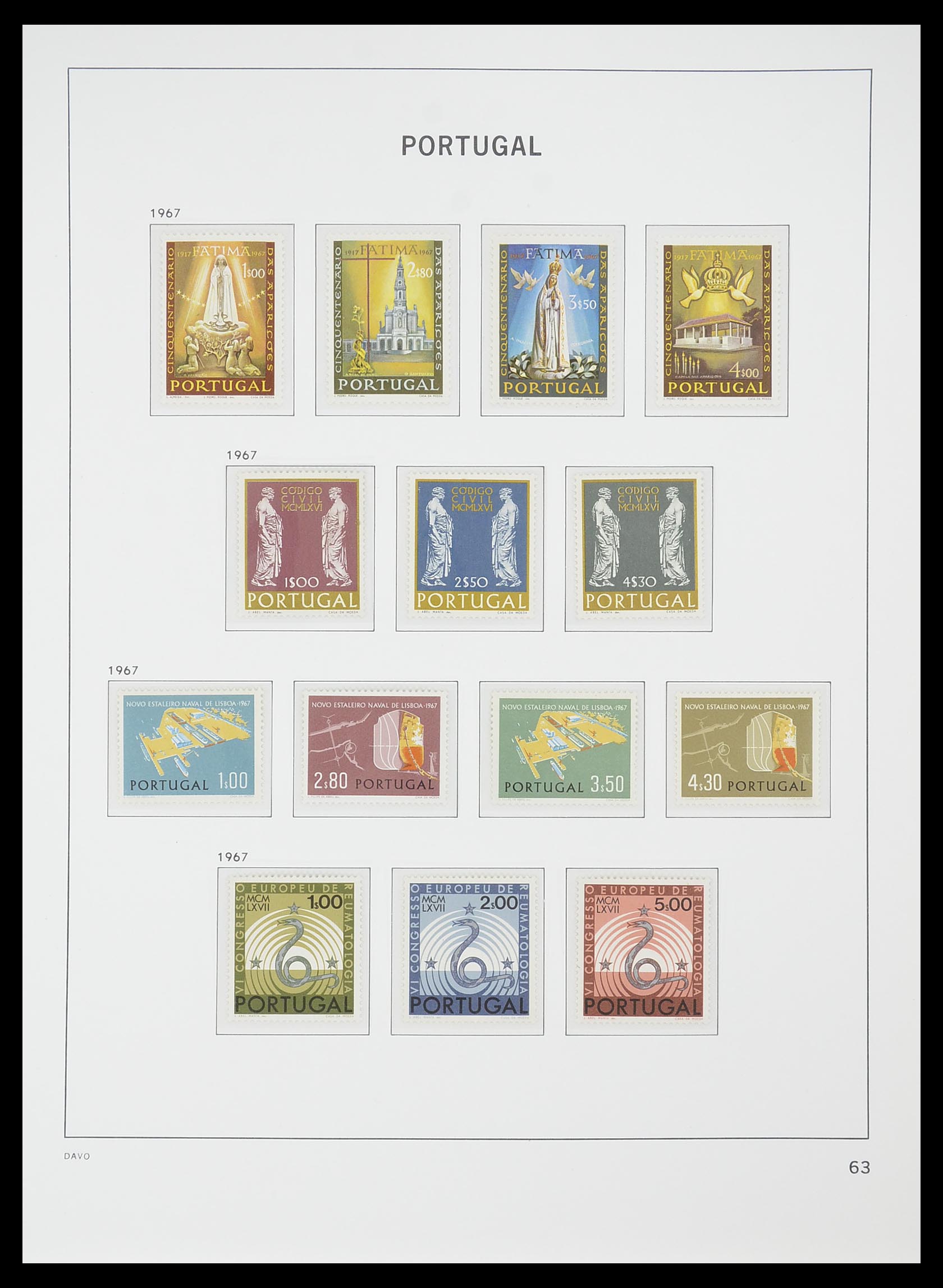 33780 034 - Postzegelverzameling 33780 Portugal 1945-2010.