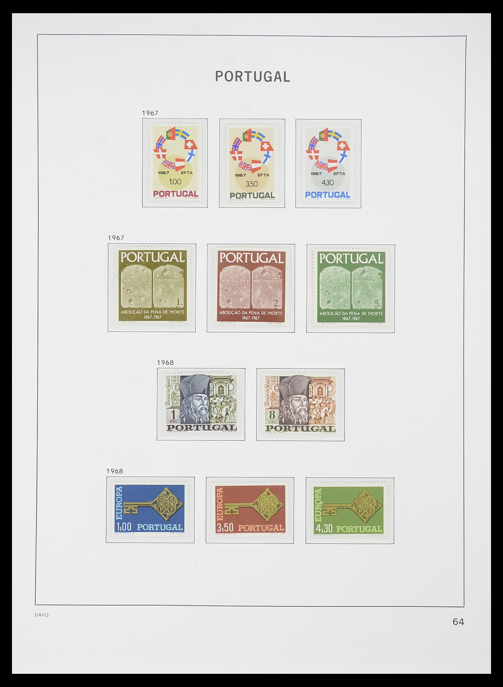 33780 035 - Postzegelverzameling 33780 Portugal 1945-2010.