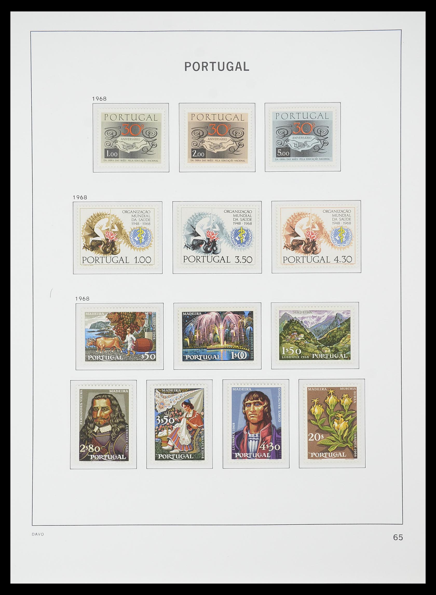 33780 036 - Postzegelverzameling 33780 Portugal 1945-2010.