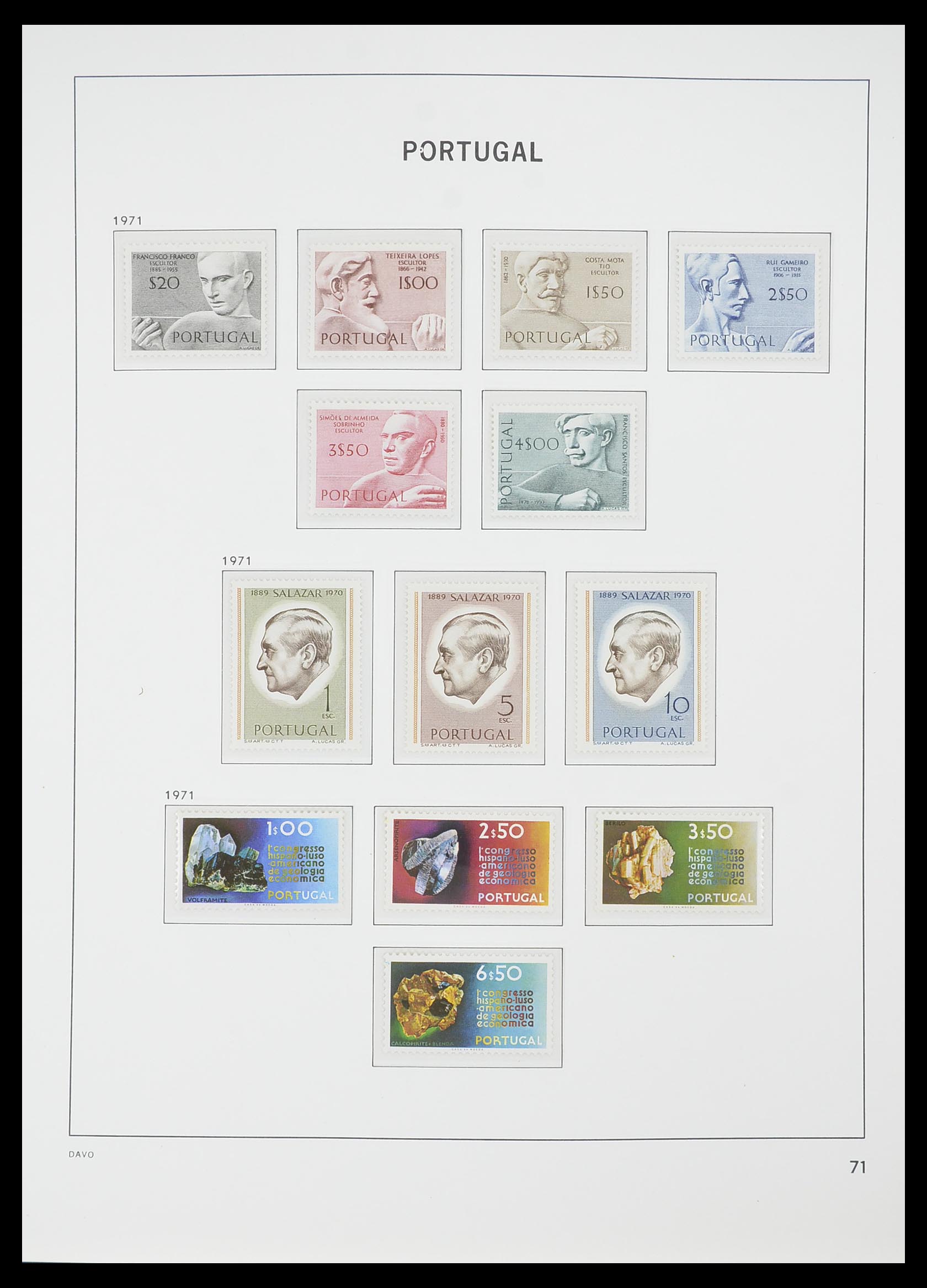 33780 042 - Postzegelverzameling 33780 Portugal 1945-2010.