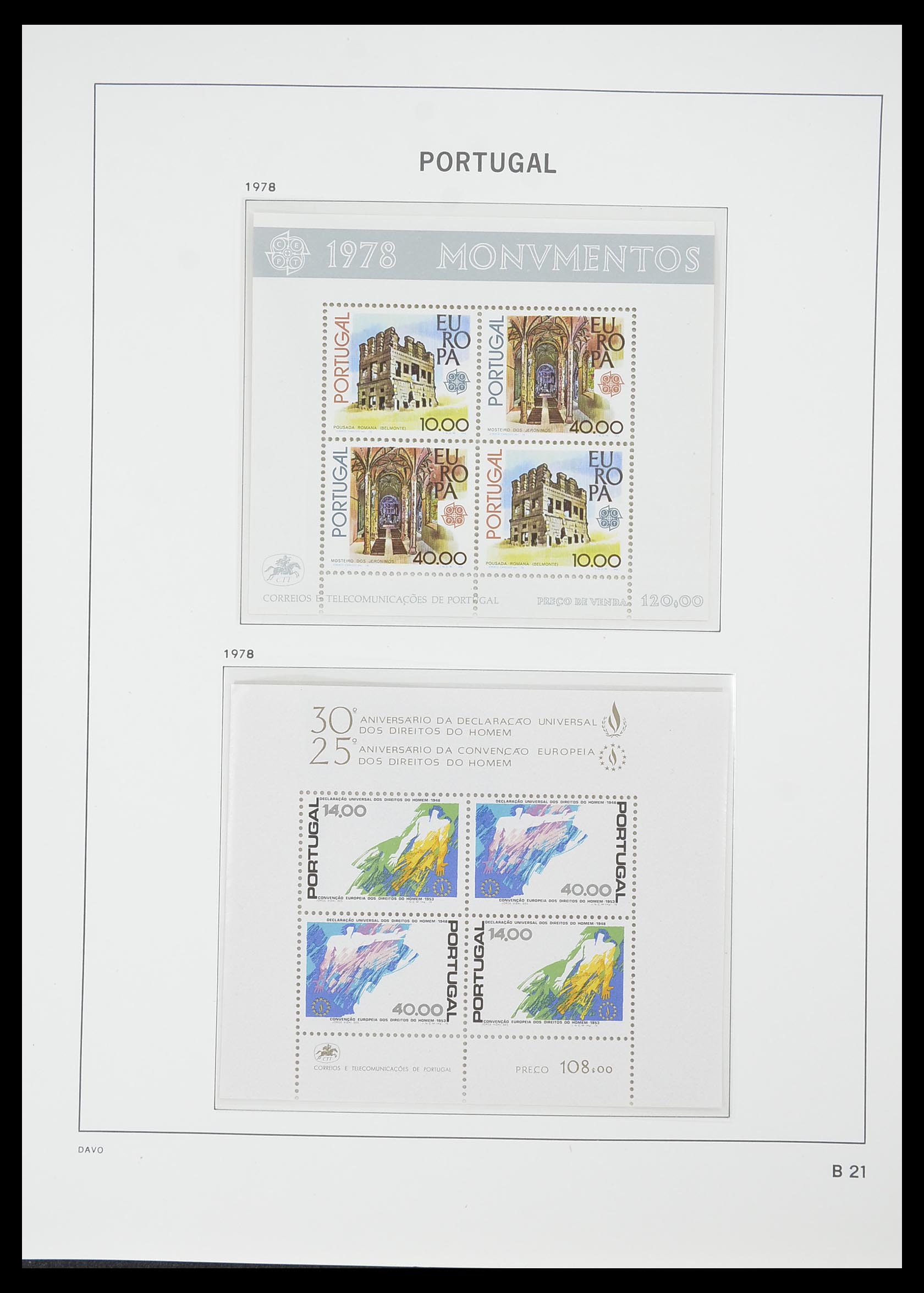 33780 074 - Postzegelverzameling 33780 Portugal 1945-2010.