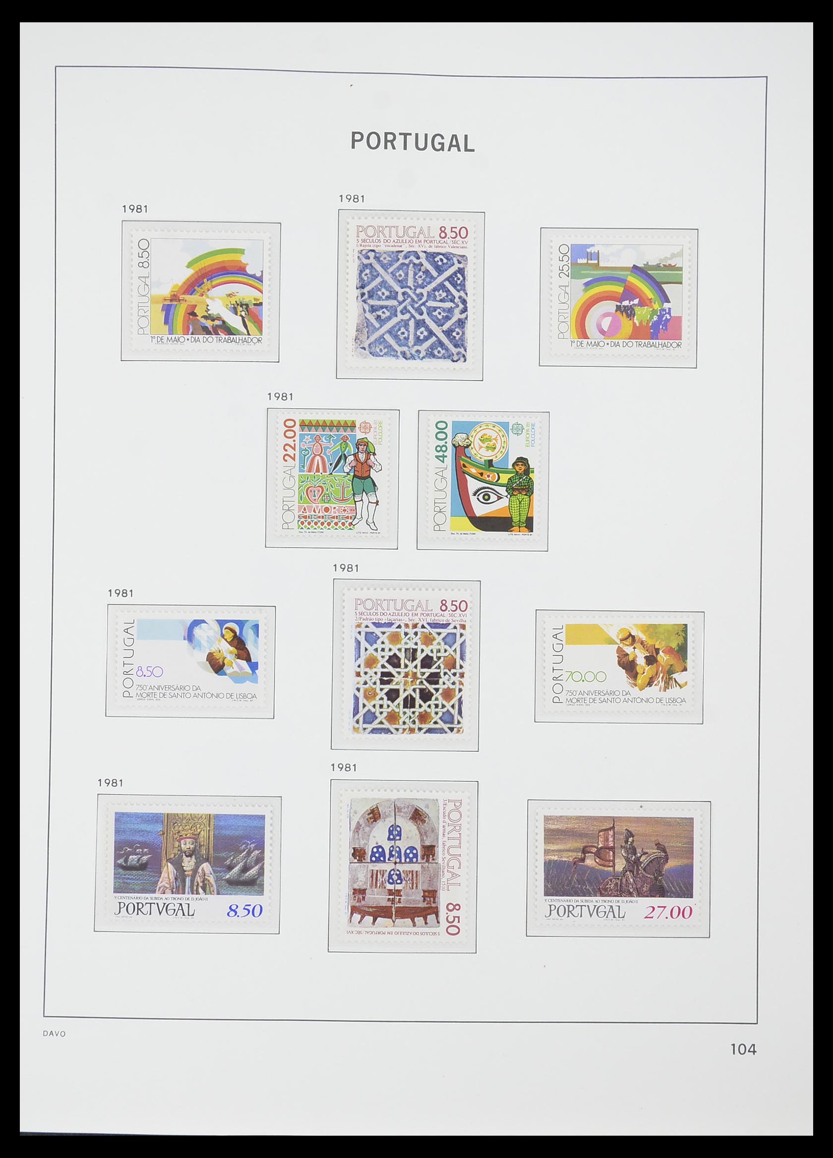33780 091 - Postzegelverzameling 33780 Portugal 1945-2010.