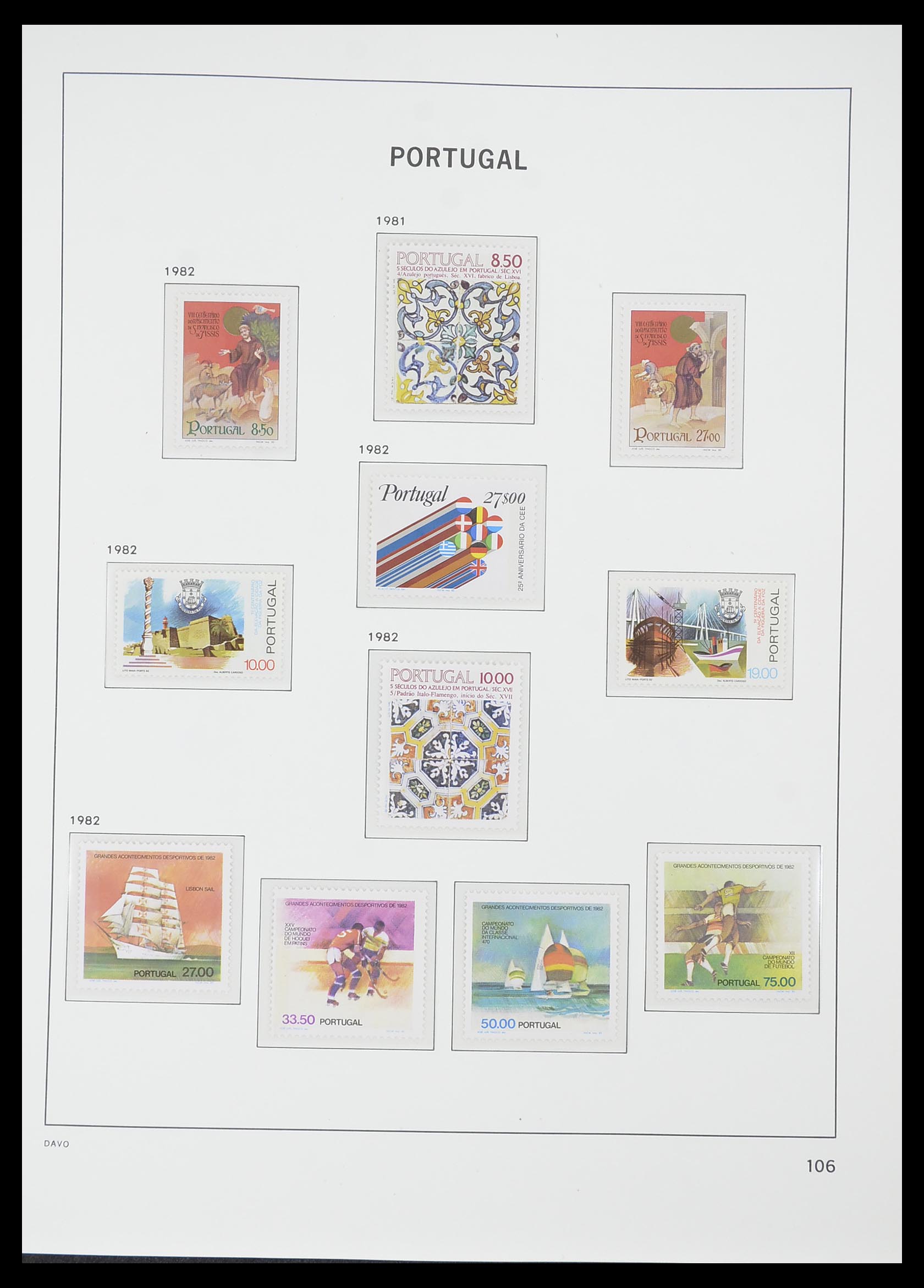 33780 096 - Postzegelverzameling 33780 Portugal 1945-2010.