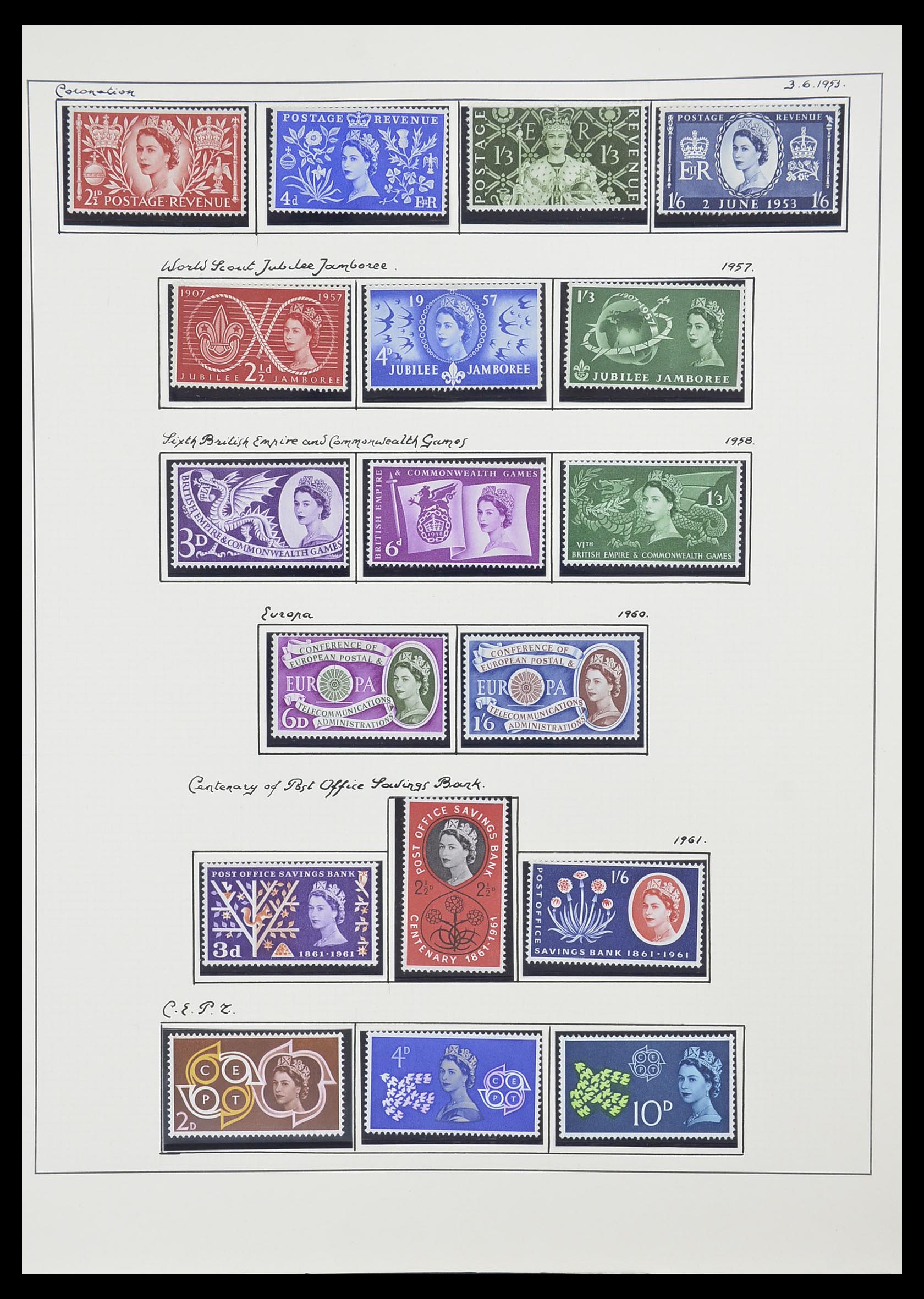 33781 001 - Postzegelverzameling 33781 Engeland 1937-1982.