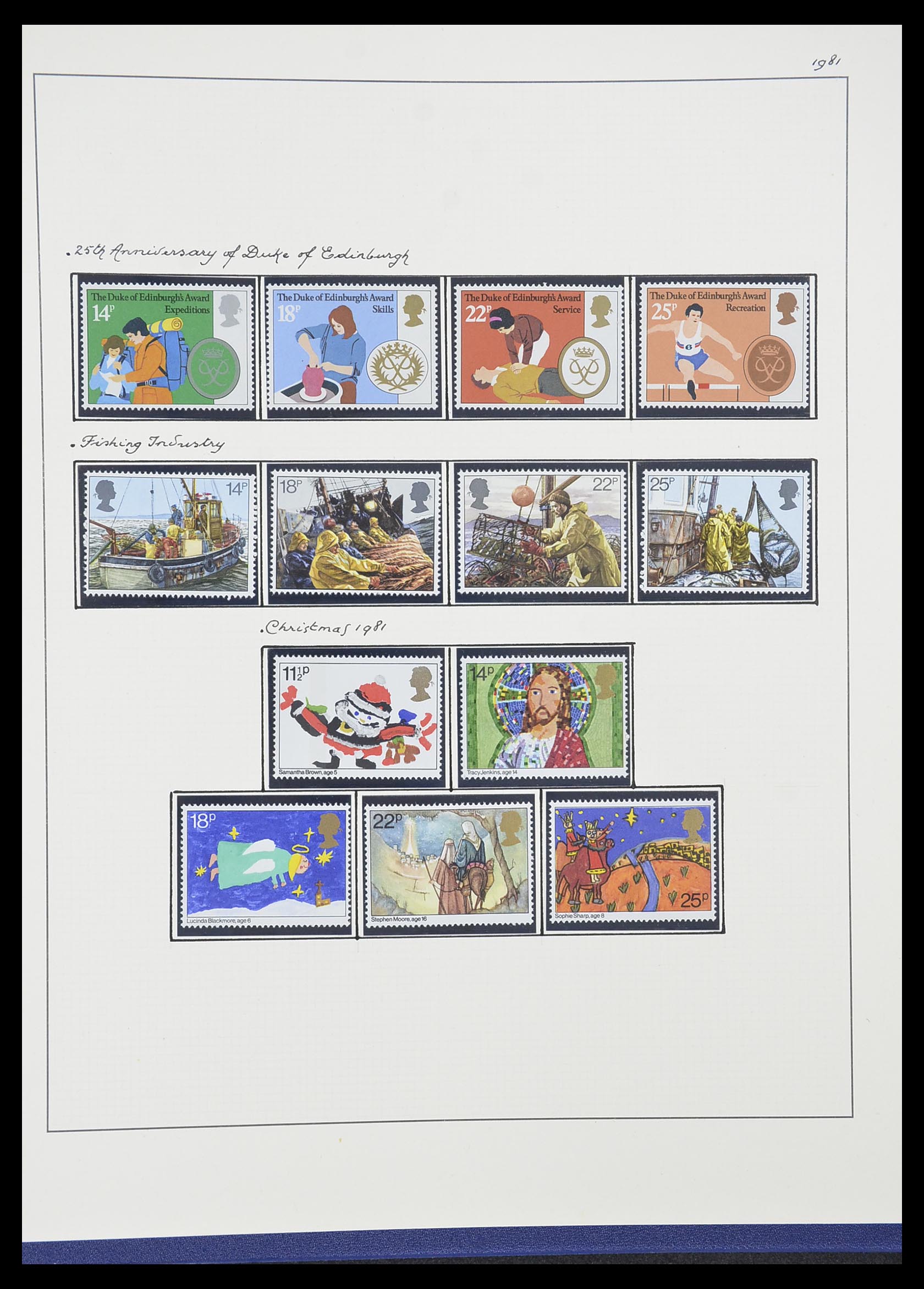 33781 086 - Postzegelverzameling 33781 Engeland 1937-1982.