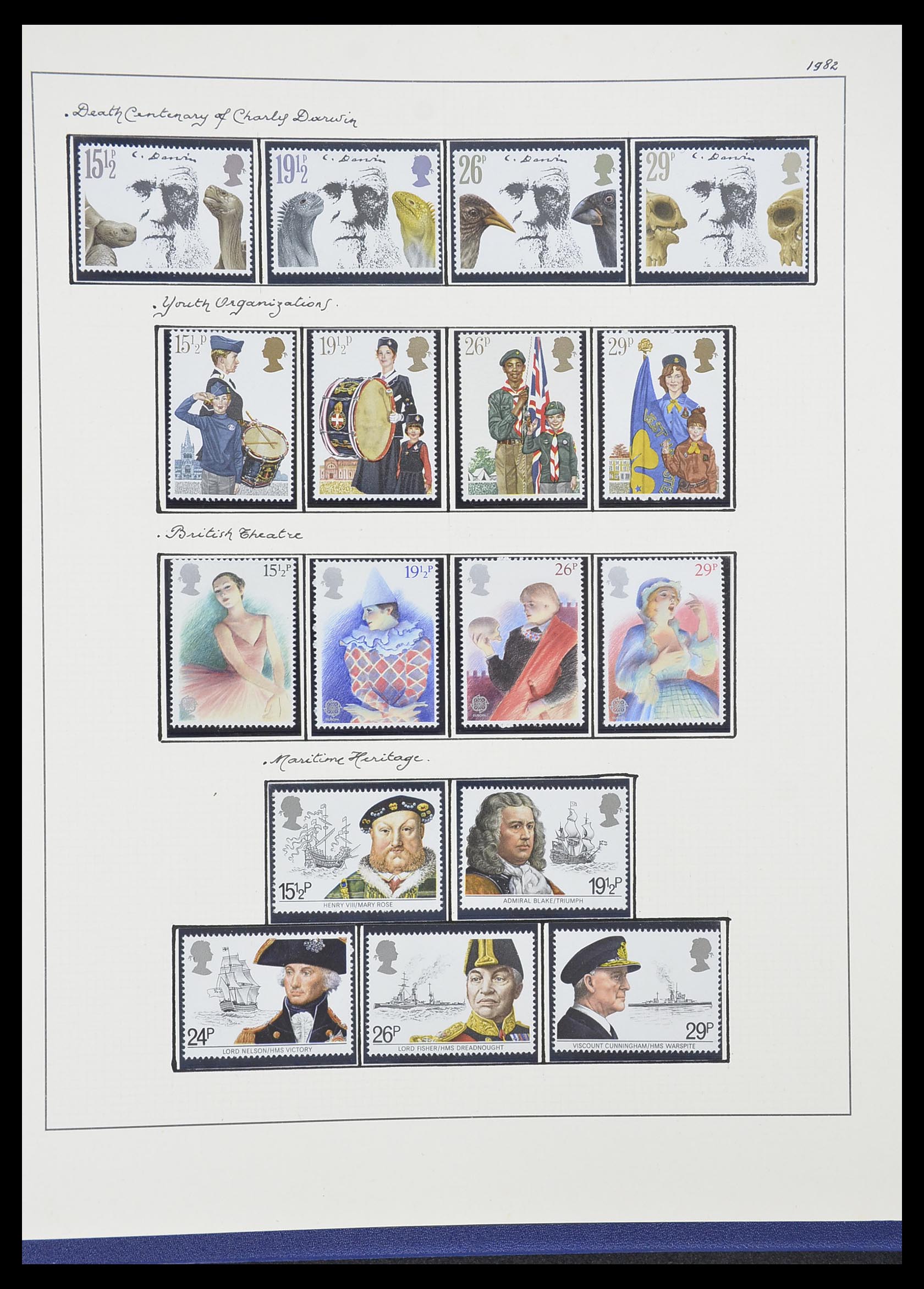 33781 087 - Postzegelverzameling 33781 Engeland 1937-1982.