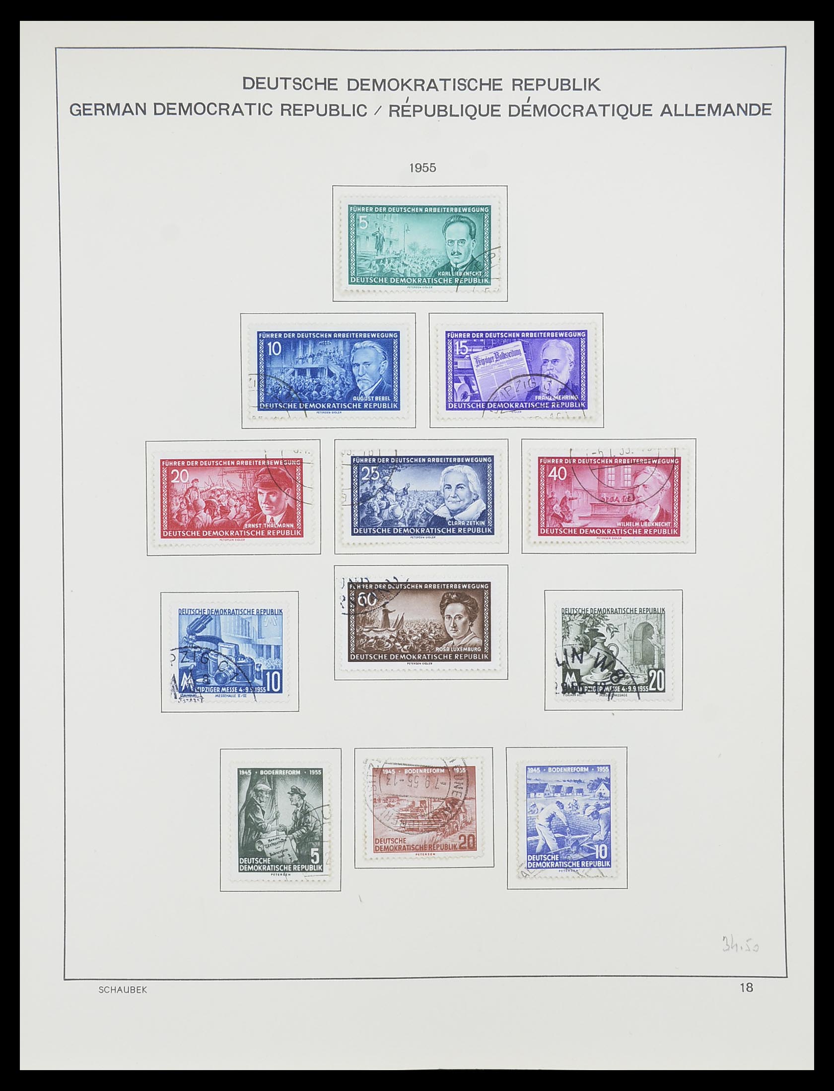 33782 017 - Postzegelverzameling 33782 DDR 1949-1990.