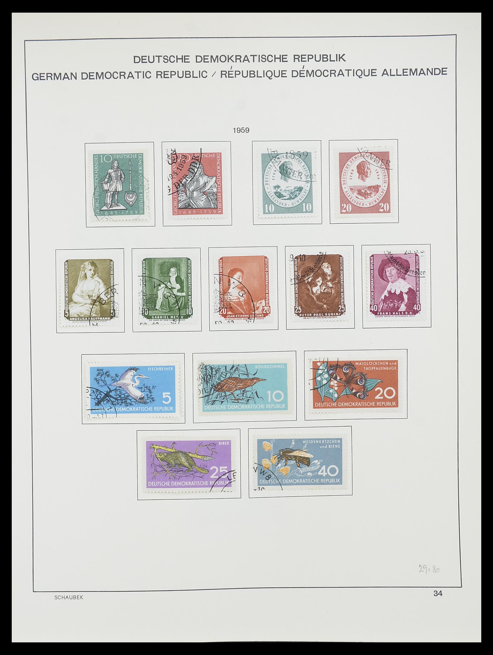33782 034 - Stamp collection 33782 DDR 1949-1990.