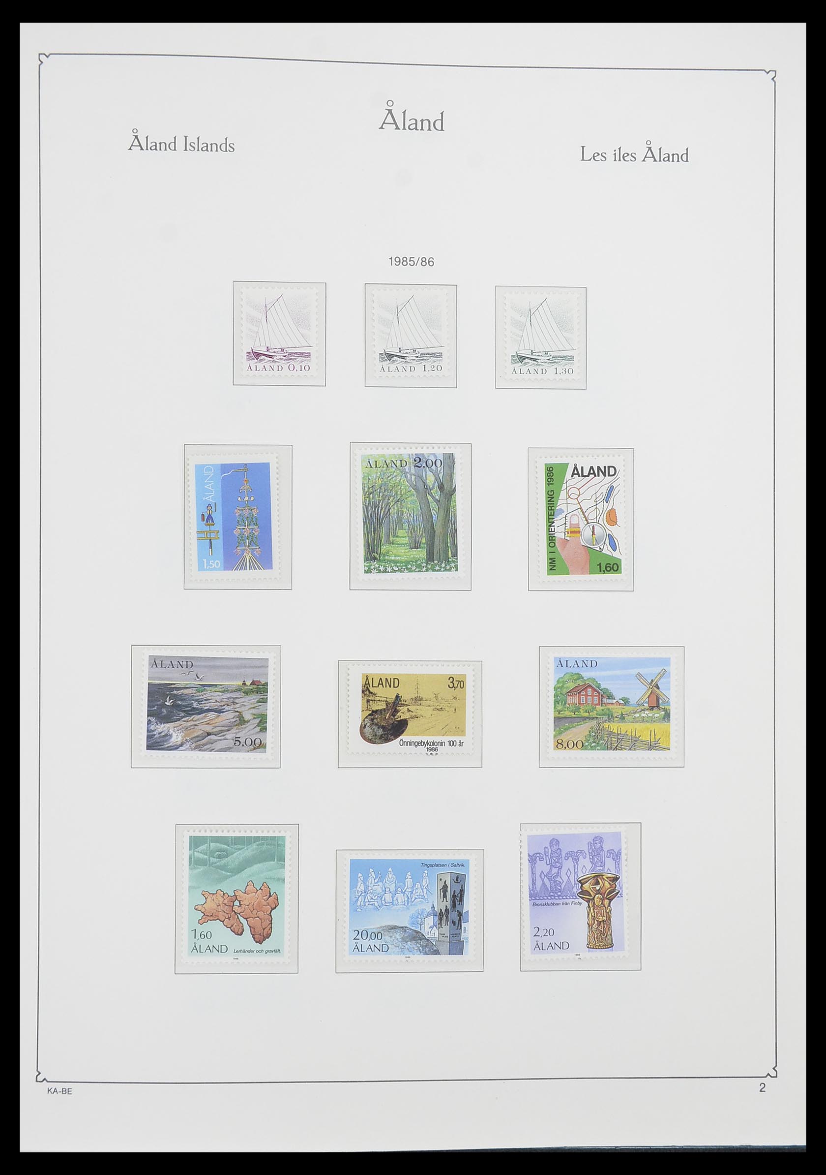 33783 002 - Postzegelverzameling 33783 Aland 1984-2001.