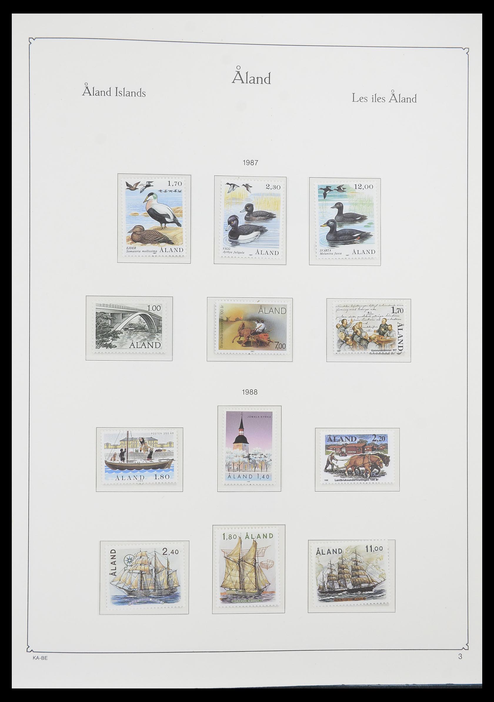 33783 003 - Postzegelverzameling 33783 Aland 1984-2001.