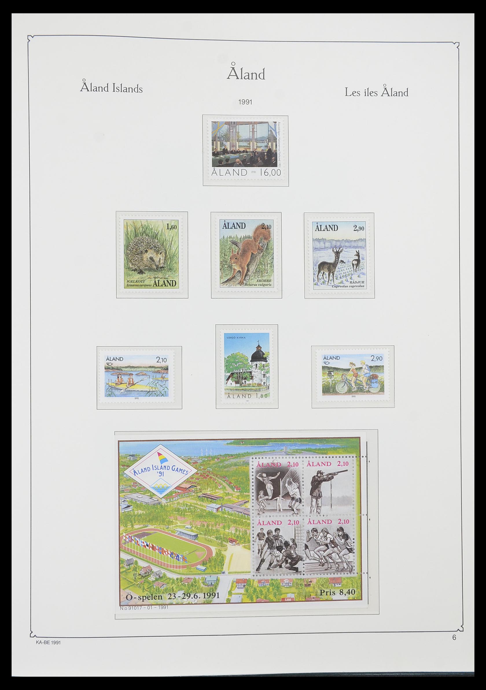 33783 006 - Postzegelverzameling 33783 Aland 1984-2001.