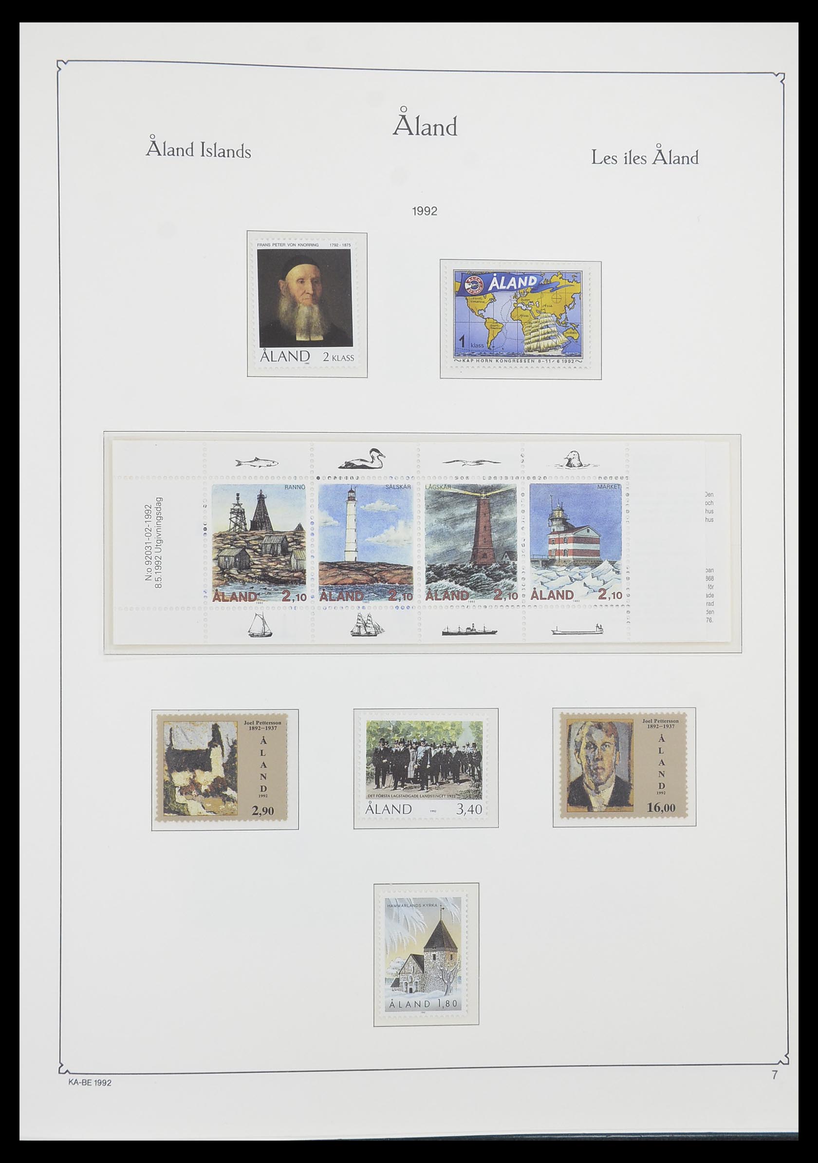 33783 007 - Postzegelverzameling 33783 Aland 1984-2001.