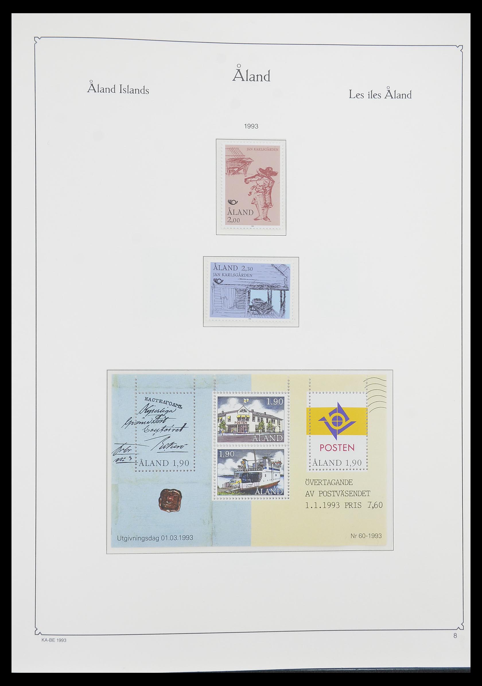 33783 008 - Postzegelverzameling 33783 Aland 1984-2001.