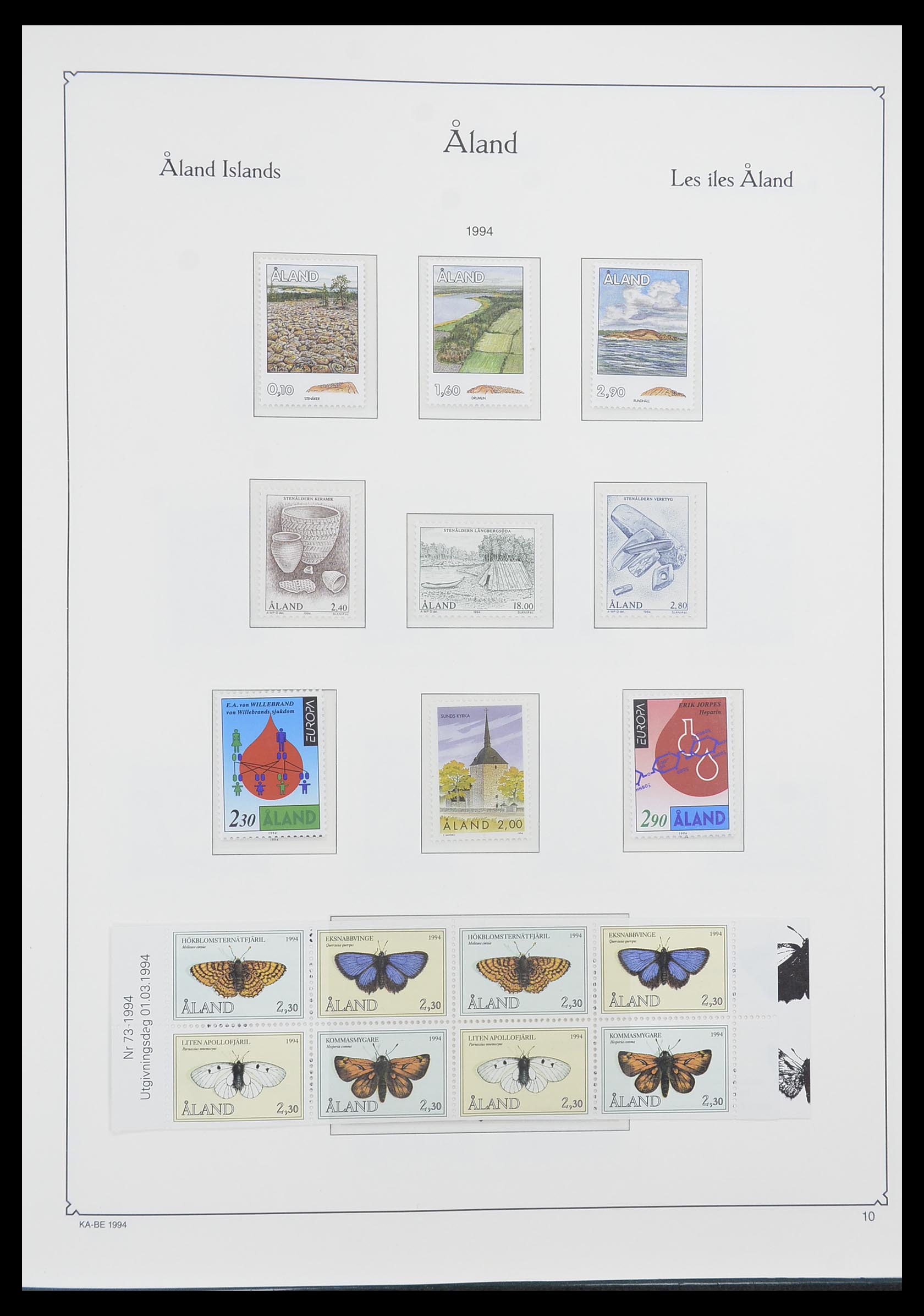 33783 010 - Stamp collection 33783 Aland 1984-2001.