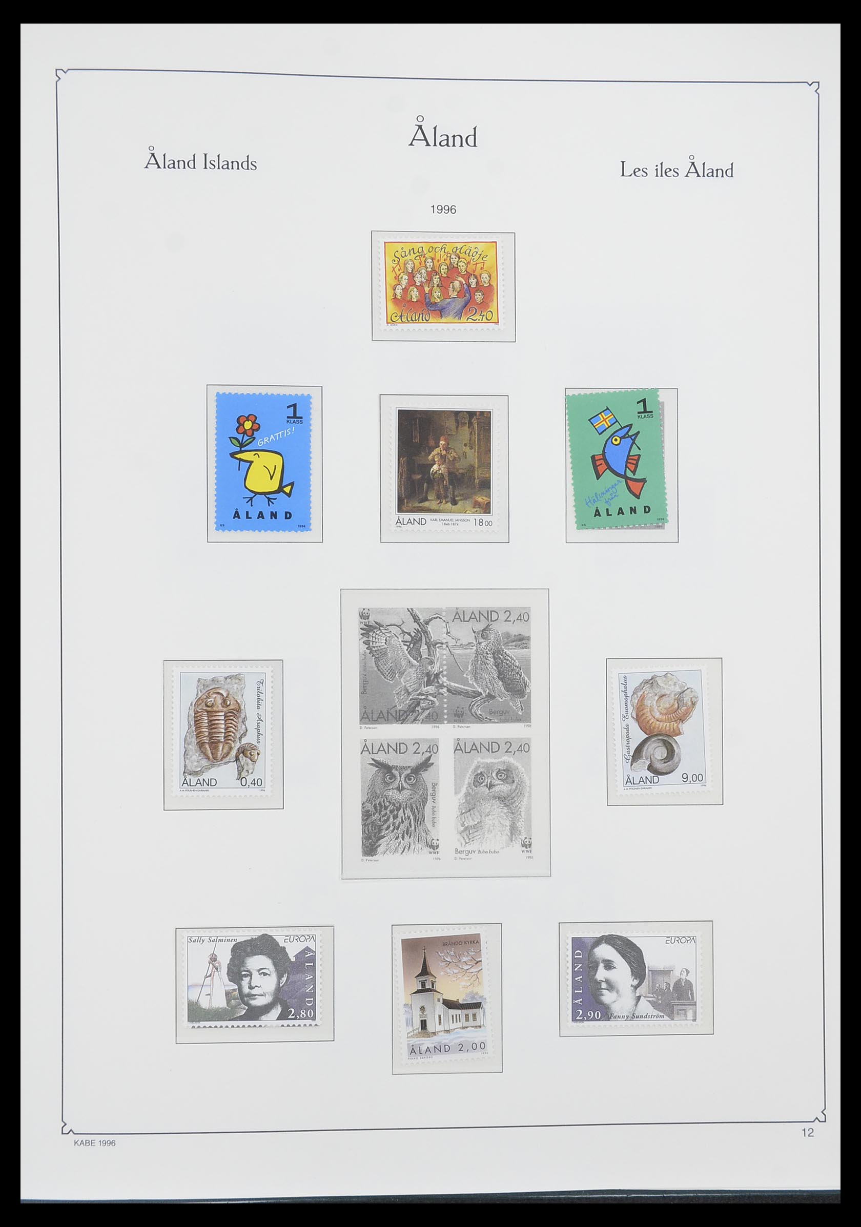 33783 012 - Postzegelverzameling 33783 Aland 1984-2001.