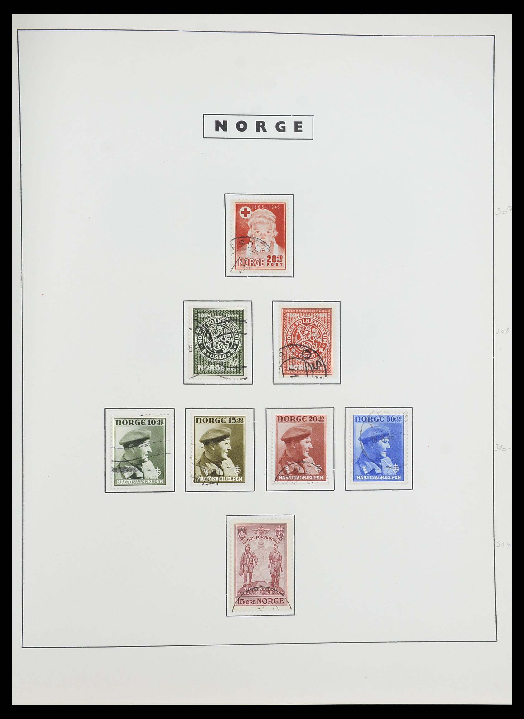 33784 032 - Stamp collection 33784 Norway 1855-1963.