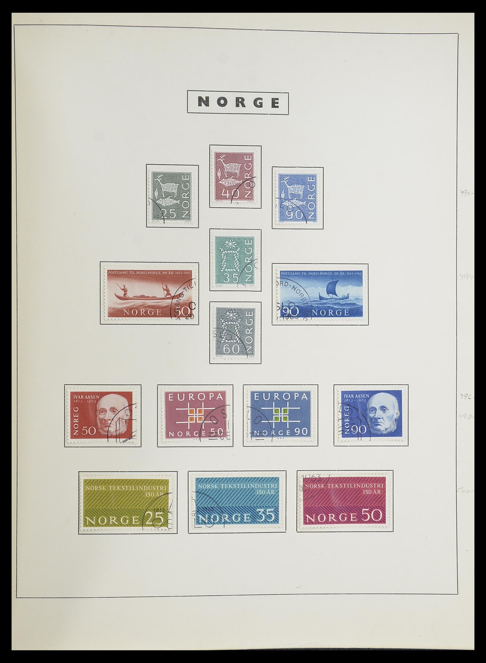 33784 050 - Stamp collection 33784 Norway 1855-1963.