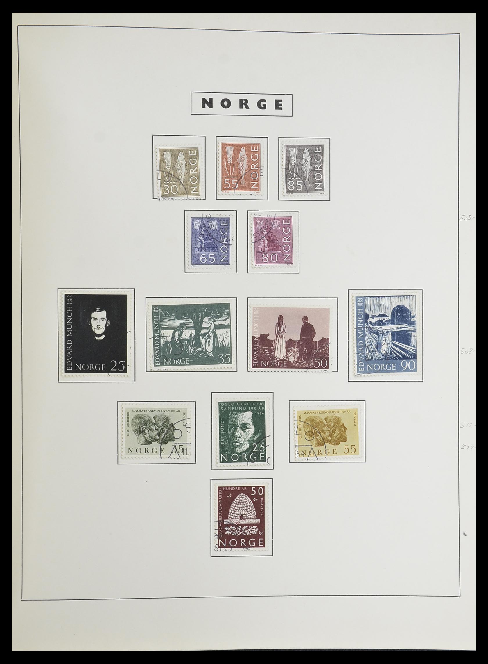 33784 051 - Stamp collection 33784 Norway 1855-1963.