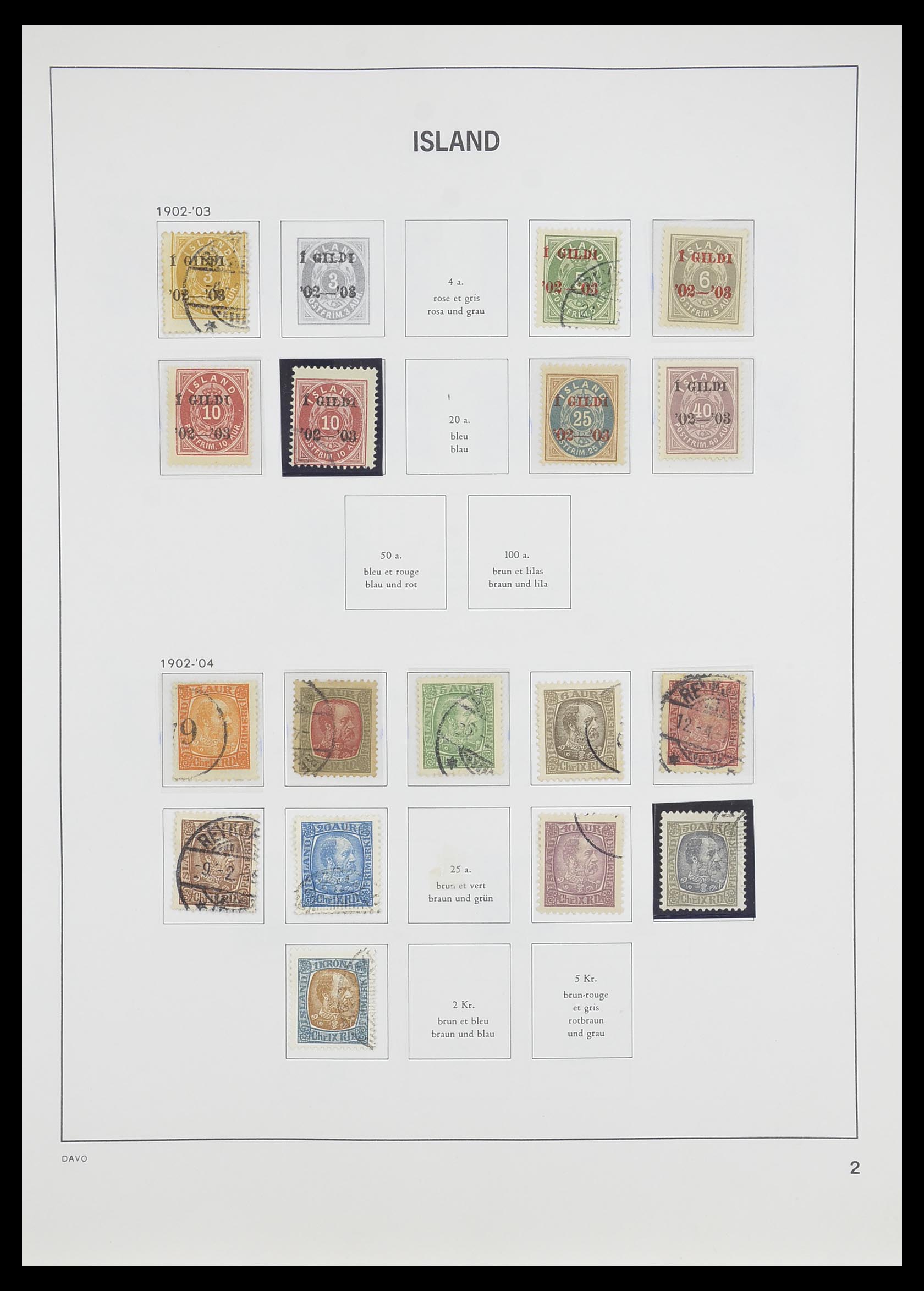 33785 002 - Postzegelverzameling 33785 IJsland 1876-1990.
