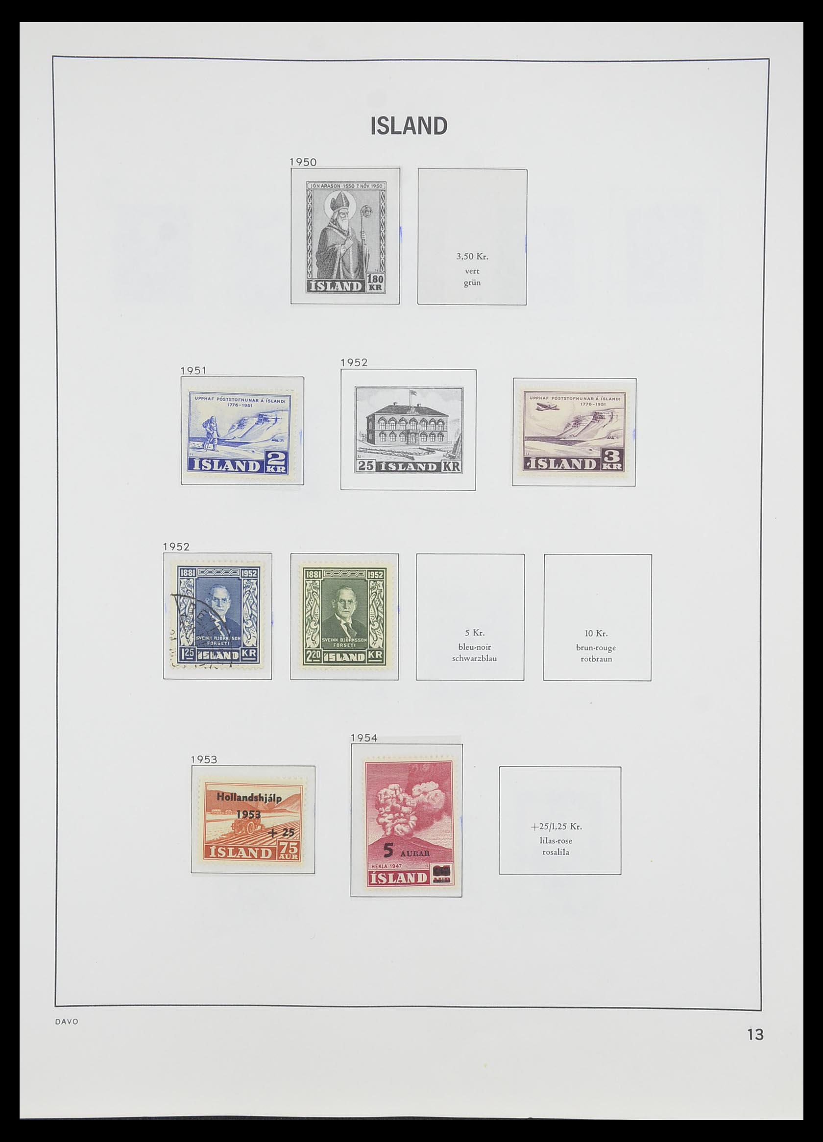 33785 014 - Stamp collection 33785 Iceland 1876-1990.